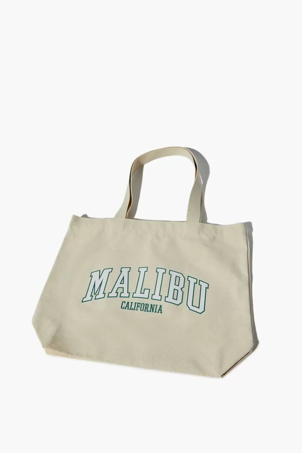 Bags + Backpacks>Forever 21 Malibu California Graphic Tote Bag Natural/Multi