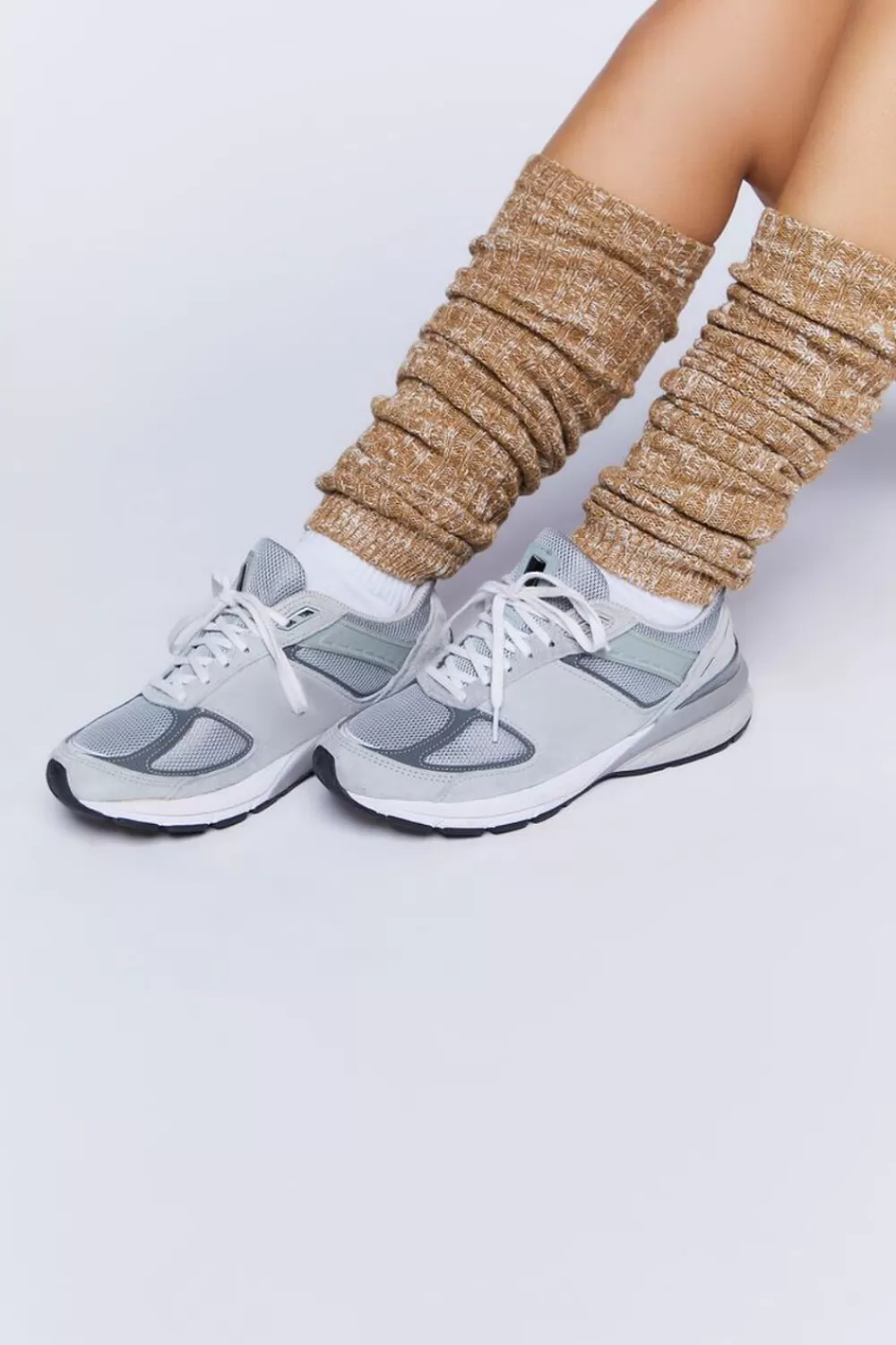Socks + Tights>Forever 21 Marled Leg Warmers Tan/Multi