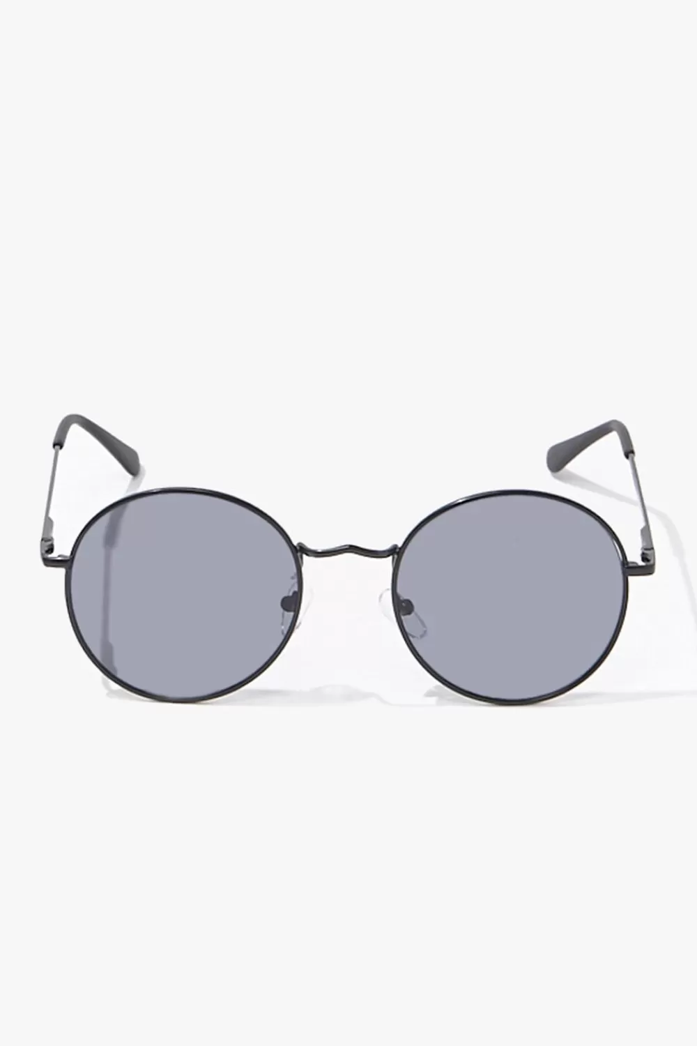 Sunglasses + Readers>Forever 21 Men Round Sunglasses Black