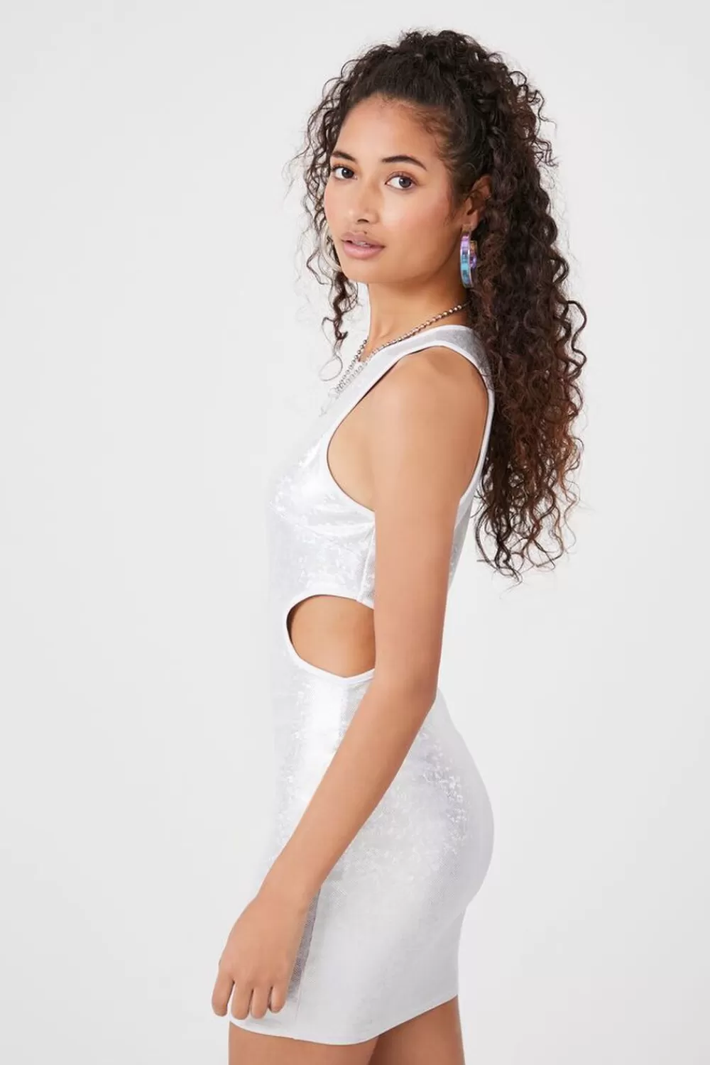 Forever 21 Metallic Cutout Mini Dress | Women Dresses