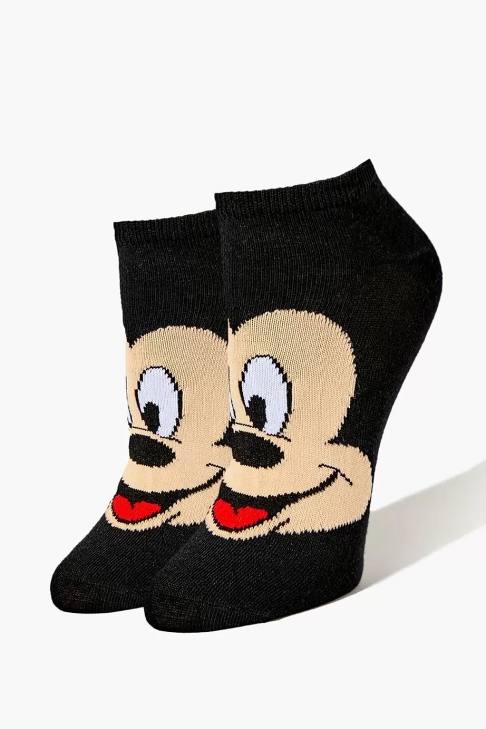 Socks + Tights>Forever 21 Mickey Mouse Ankle Socks Black/Multi