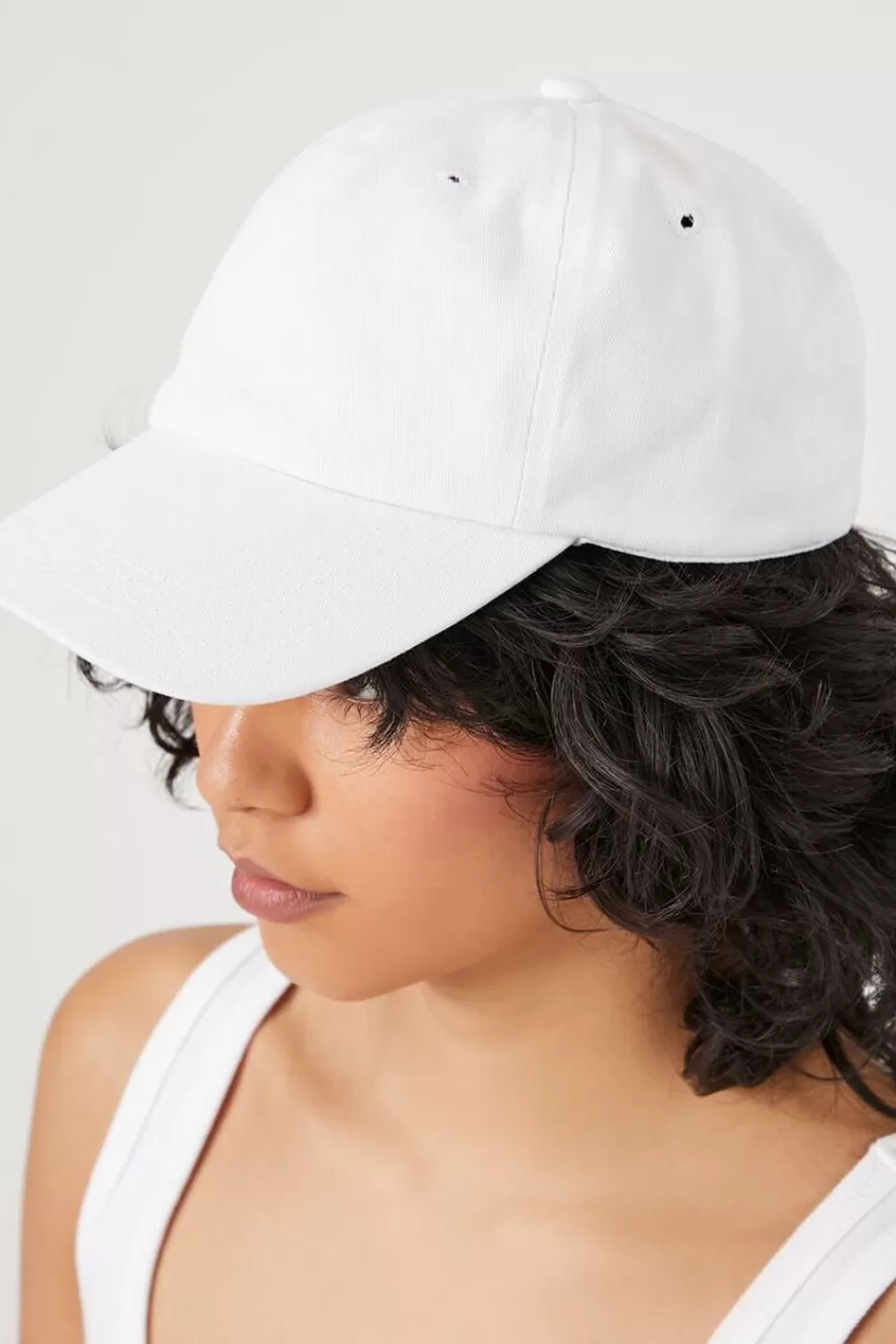 Hats + Beanies>Forever 21 Mineral Wash Baseball Cap White