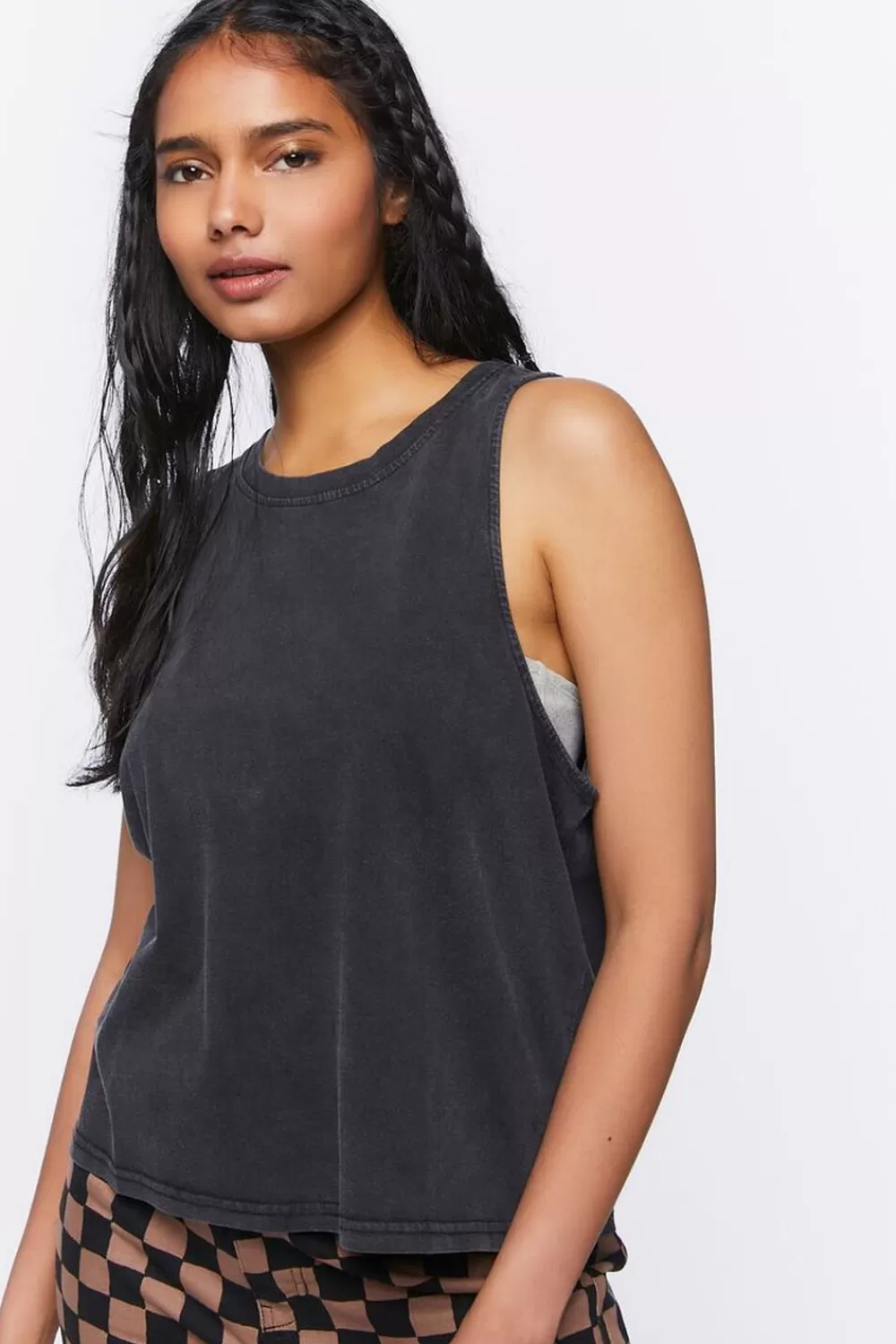 Forever 21 Mineral Wash Muscle Tee | Women Tops