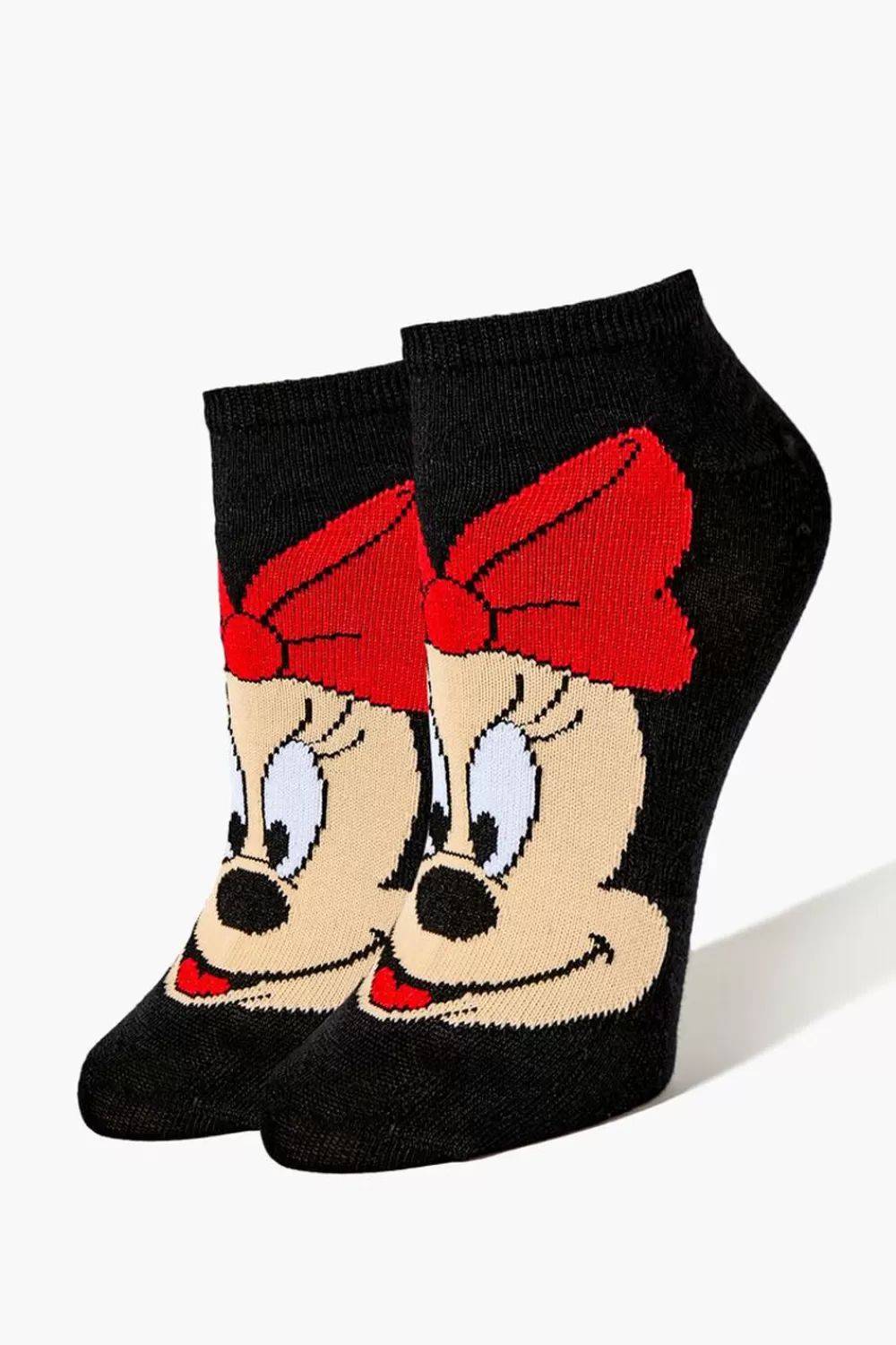 Socks + Tights>Forever 21 Minnie Mouse Ankle Socks Black/Multi