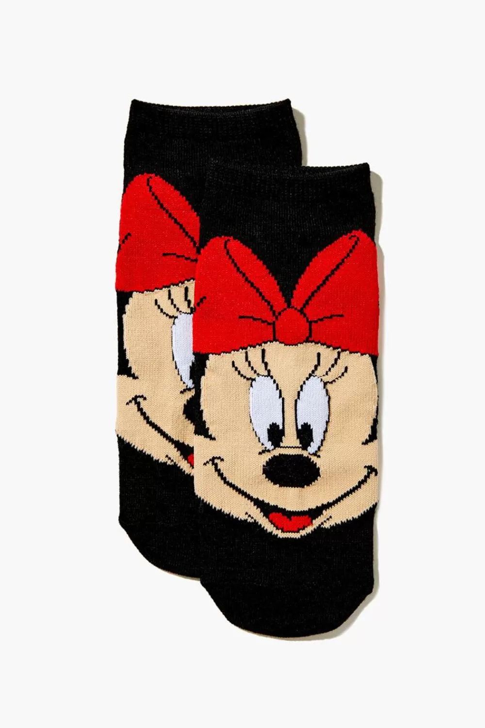 Socks + Tights>Forever 21 Minnie Mouse Ankle Socks Black/Multi