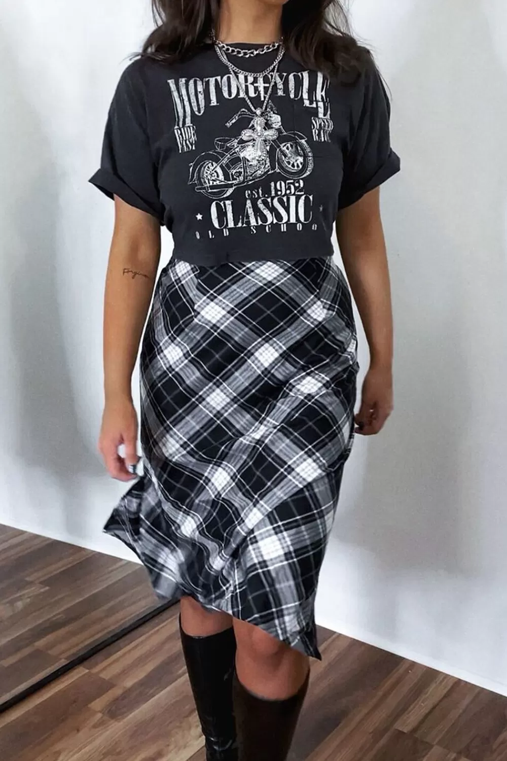 Forever 21 Motorcycle Graphic Cropped Tee | Women Tops