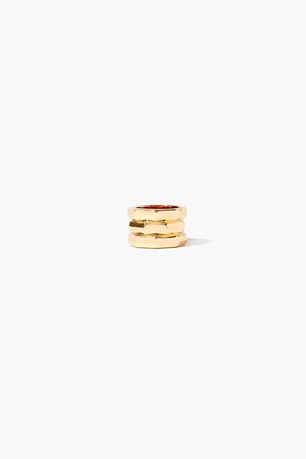 Rings>Forever 21 Octagon Stacked Ring Gold