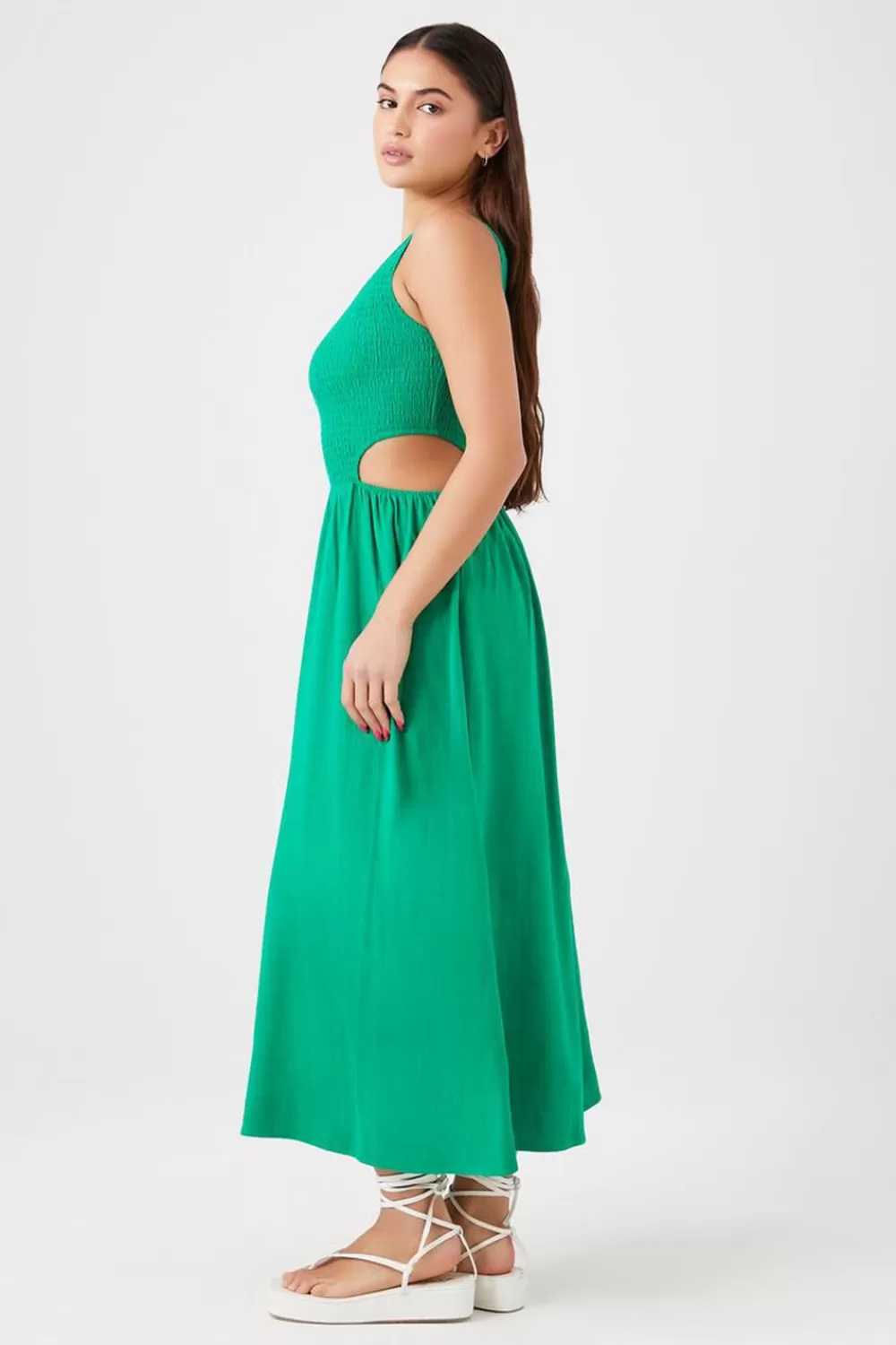 Forever 21 One-Shoulder Cutout Midi Dress | Women Dresses