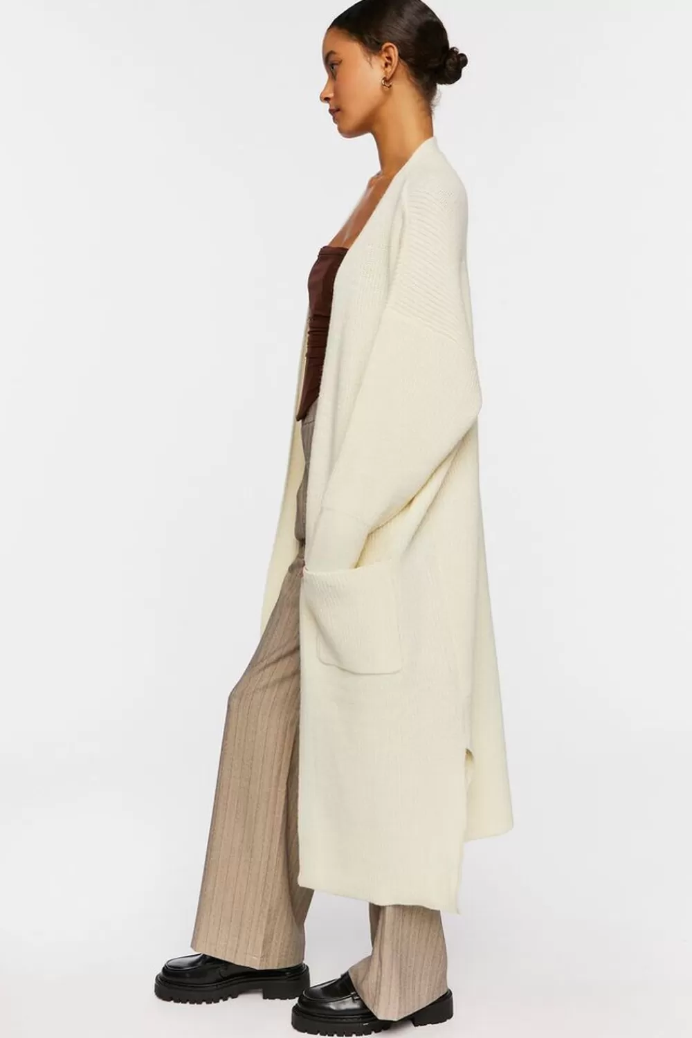 Forever 21 Open-Front Longline Cardigan Sweater | Women Tops