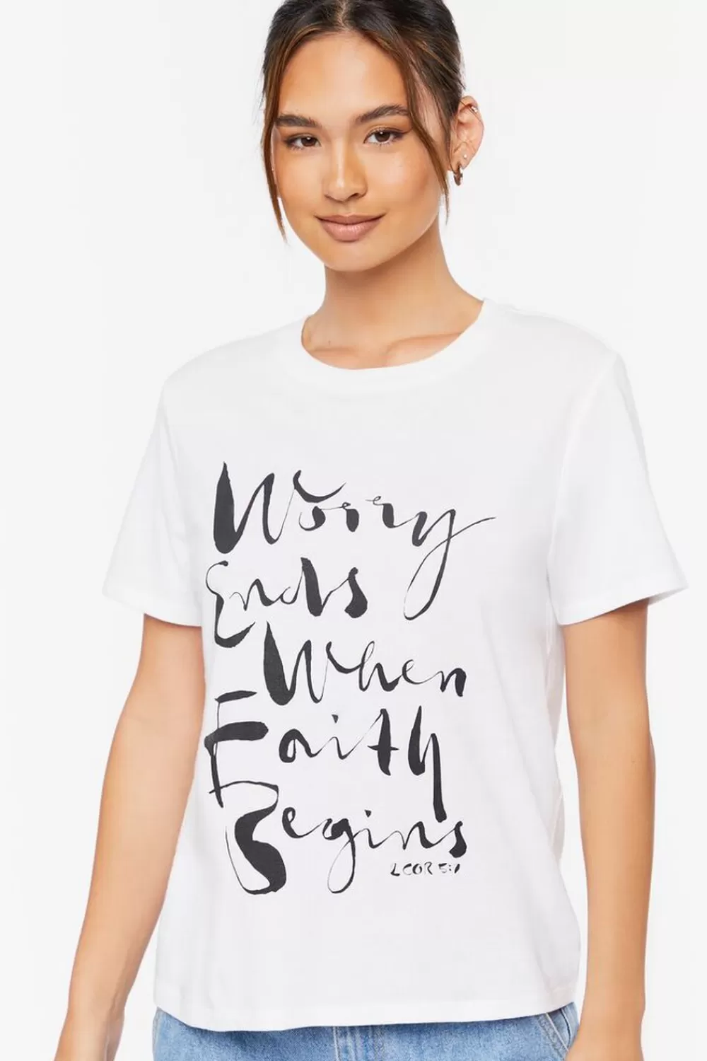Forever 21 Organically Grown Cotton Faith Graphic Tee | Women Tops