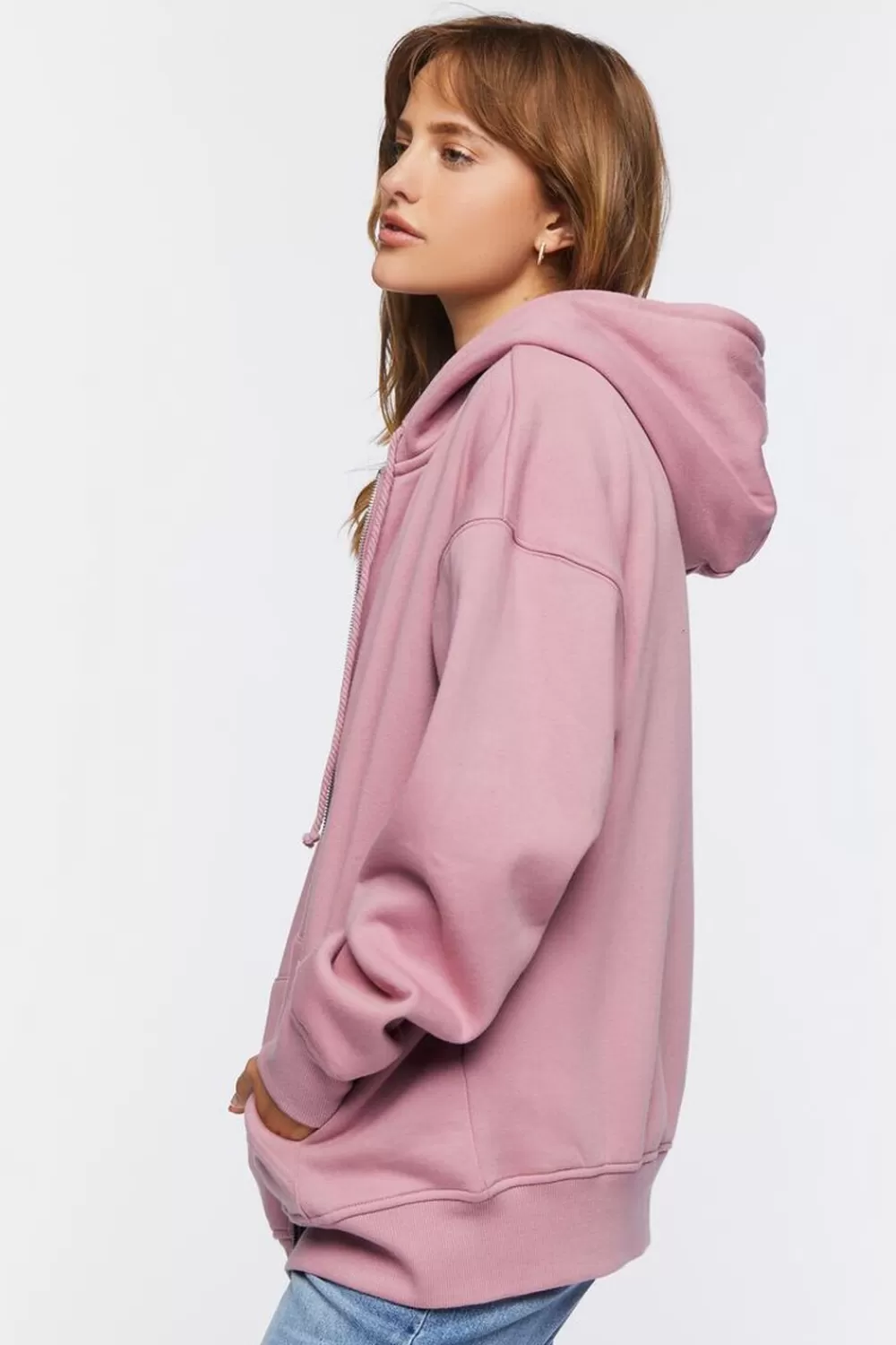 Forever 21 Organically Grown Cotton Zip-Up Hoodie | Women Tops