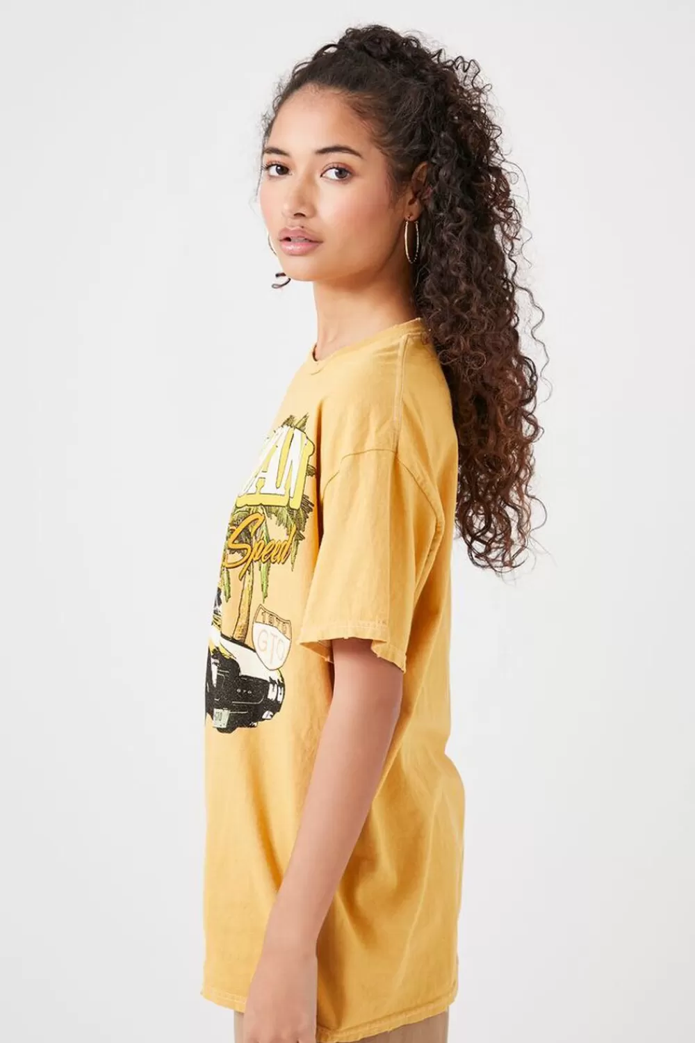 Forever 21 Oversized Fast Speed Graphic Tee | Women Tops