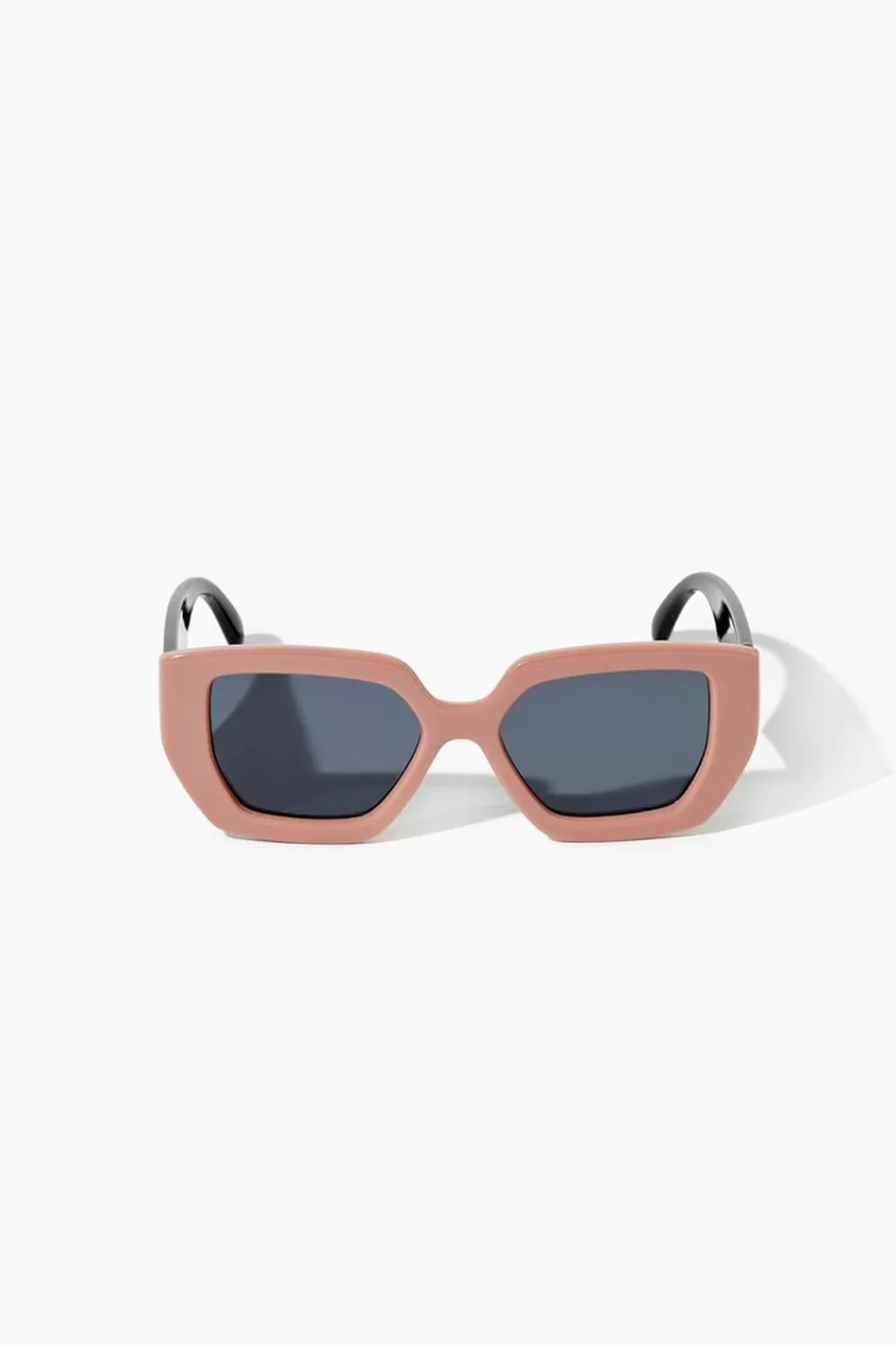 Sunglasses + Readers>Forever 21 Oversized Square Sunglasses Blush/Black
