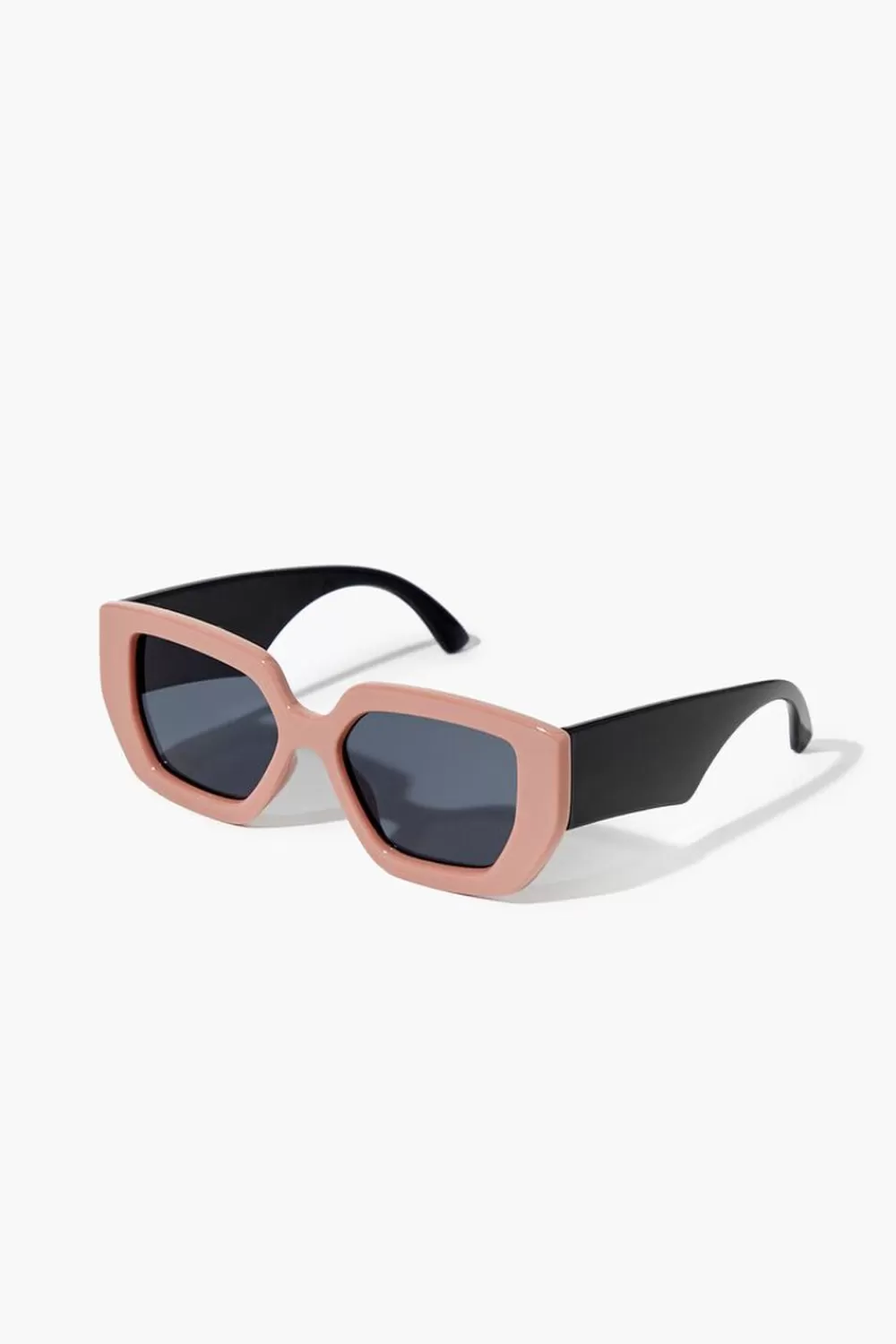 Sunglasses + Readers>Forever 21 Oversized Square Sunglasses Blush/Black