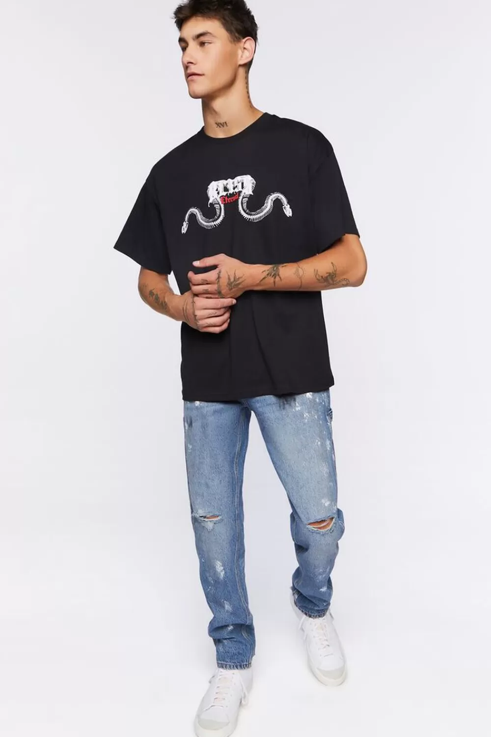 Jeans + Denim>Forever 21 Paint Splatter Cargo Jeans Medium Denim