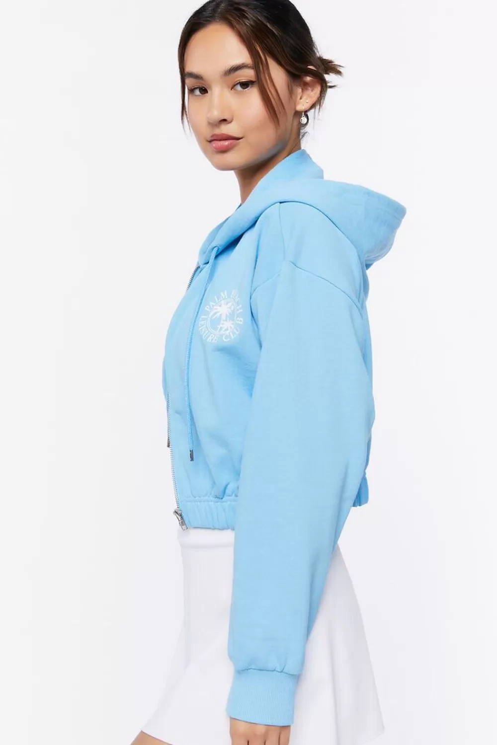 Forever 21 Palm Beach Graphic Zip-Up Hoodie | Women Tops