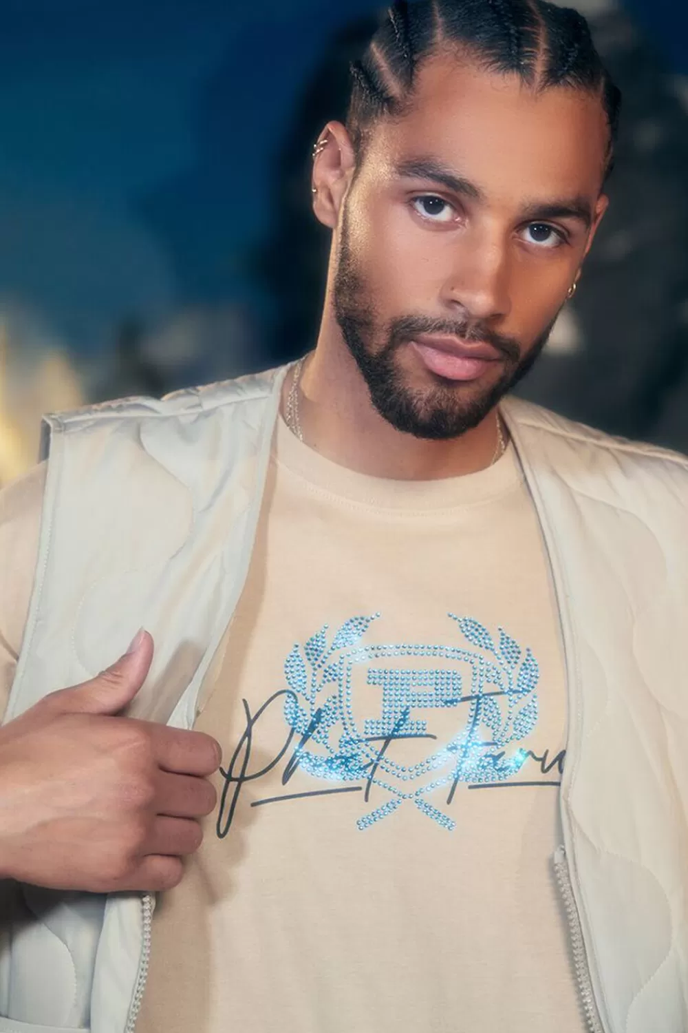 Graphic Tees>Forever 21 Phat Farm Graphic Tee Taupe/Multi