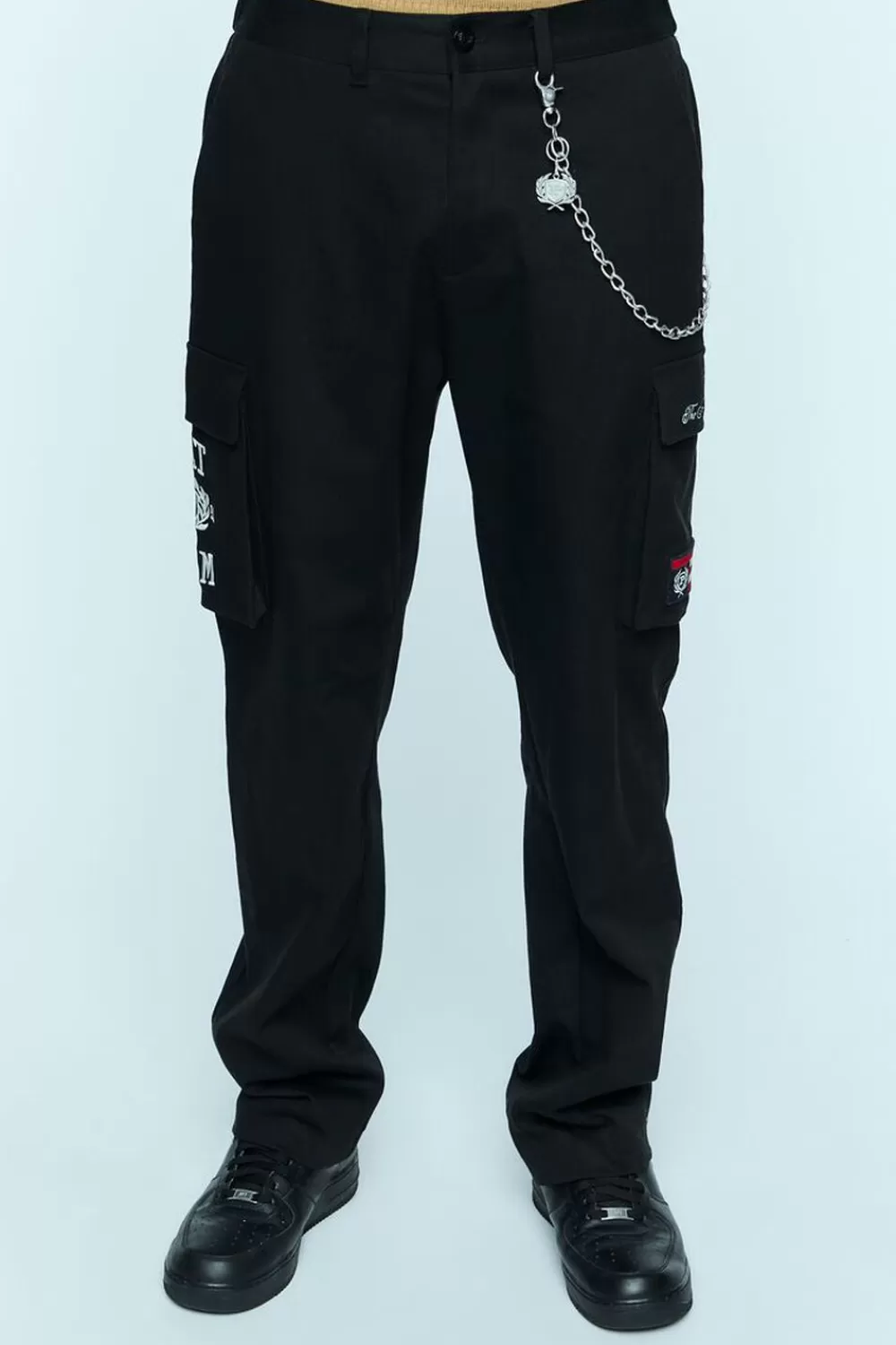 Bottoms>Forever 21 Phat Farm Wallet Chain Cargo Pants Black/Multi