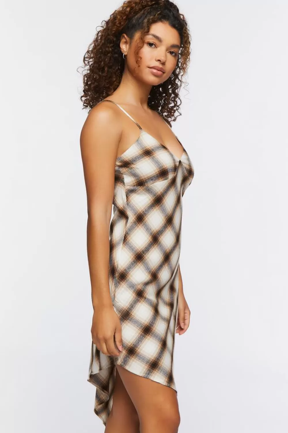 Forever 21 Plaid Asymmetrical Slip Dress | Women Dresses