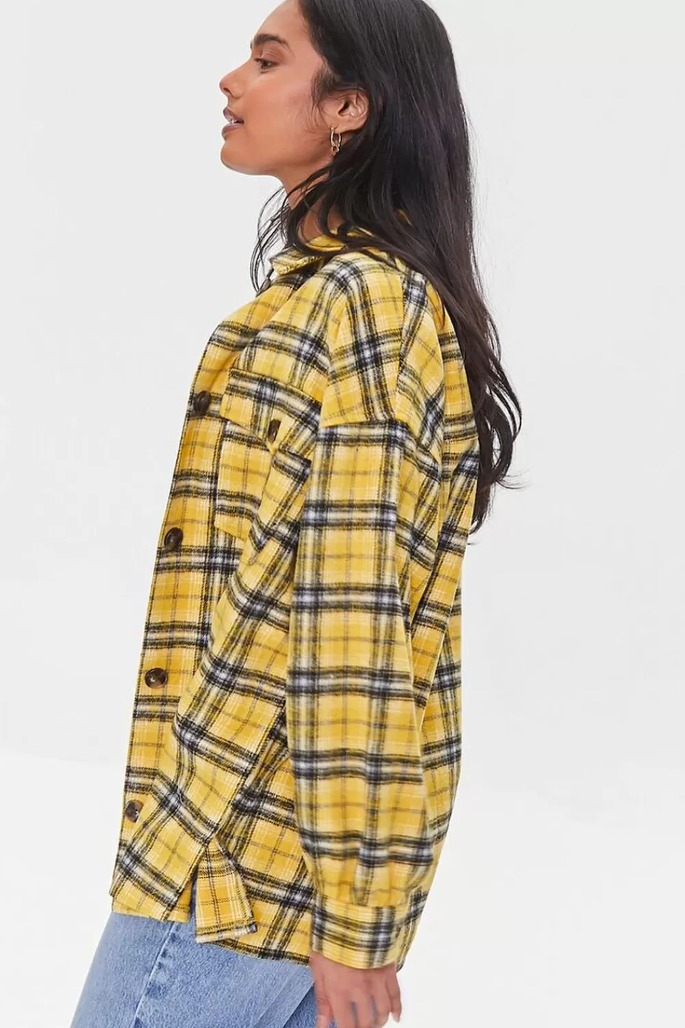 Forever 21 Plaid Button-Front Shacket | Women Tops