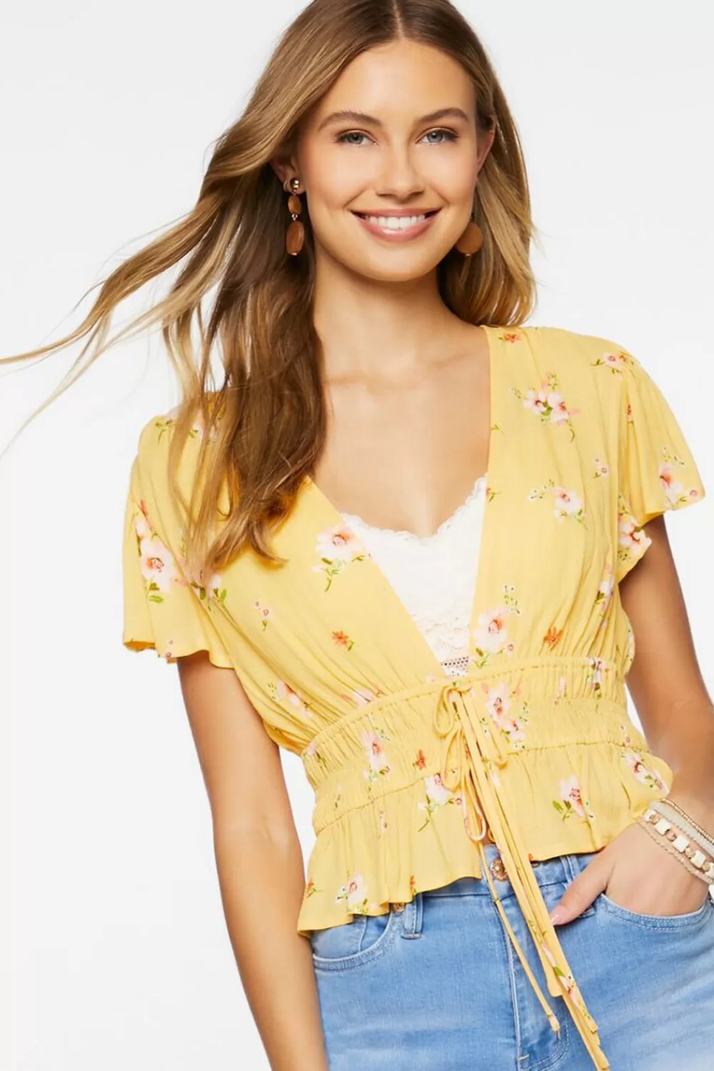 Forever 21 Plunging Floral Print Top | Women Tops