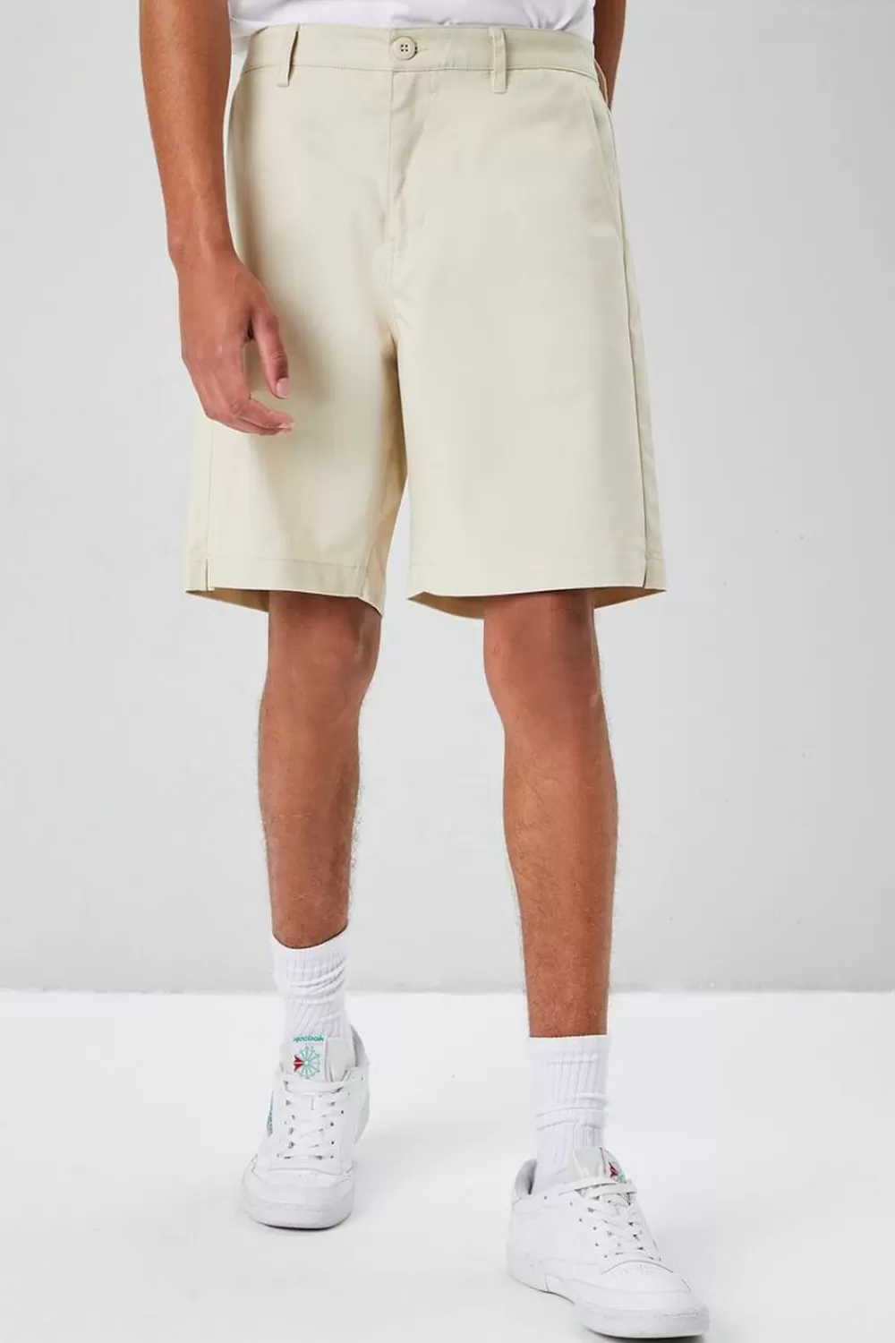Bottoms>Forever 21 Pocket Cotton-Blend Shorts Khaki