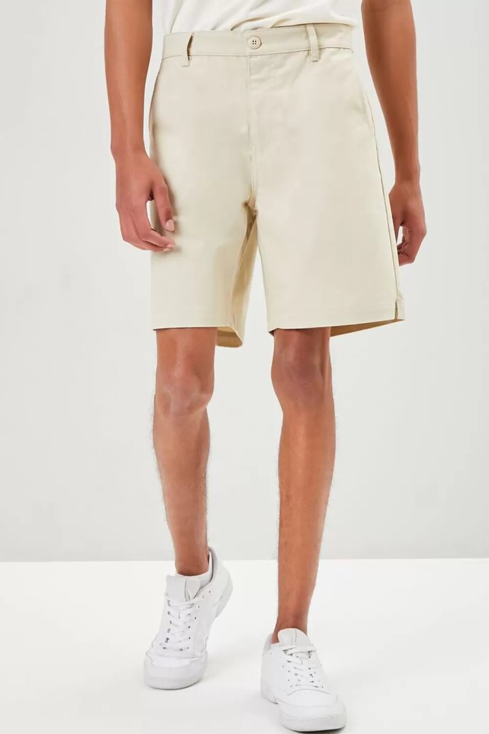 Bottoms>Forever 21 Pocket Vented-Hem Shorts Khaki