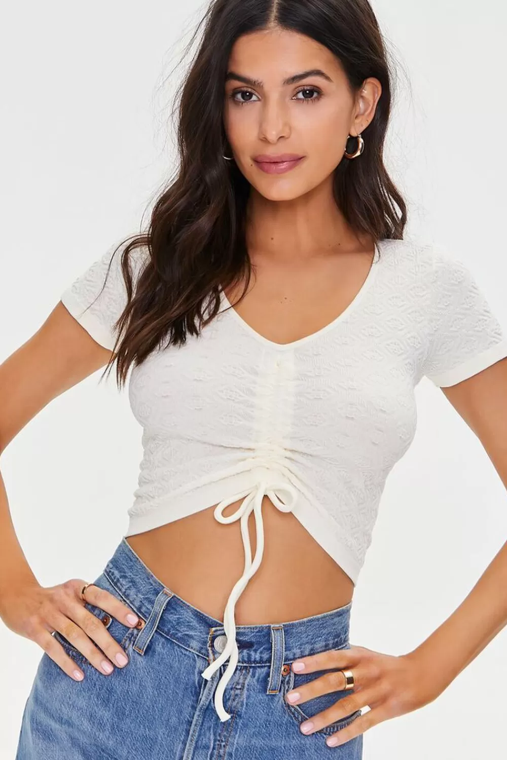 Forever 21 Pointelle Knit Crop Top | Women Tops