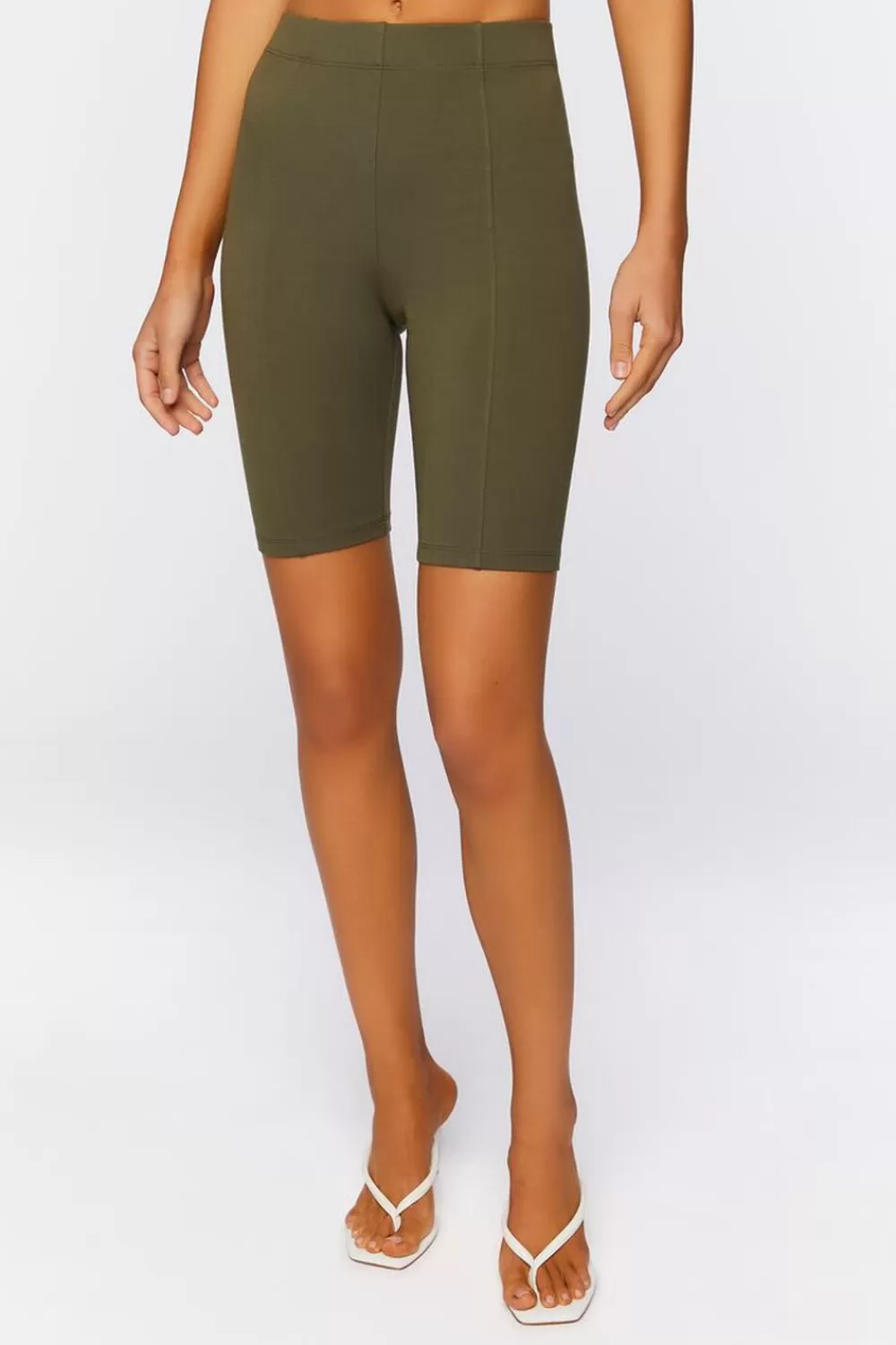 Bottoms>Forever 21 Ponte Knit Biker Shorts Cypress