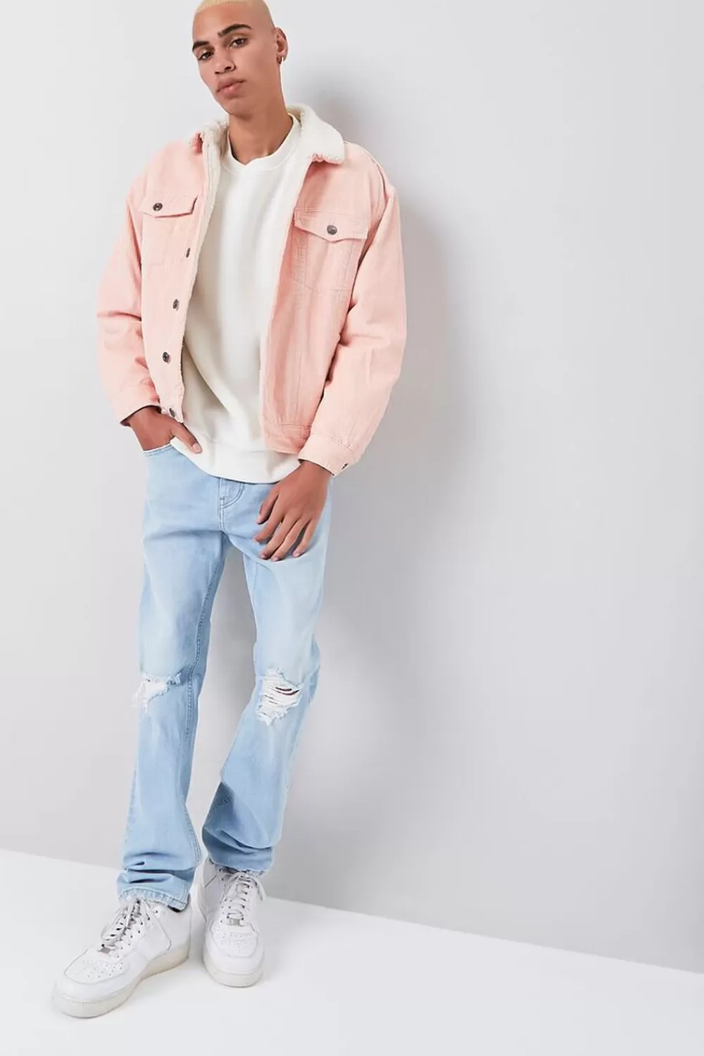 Jeans + Denim>Forever 21 Premium Recycled Slim-Fit Jeans Light Denim