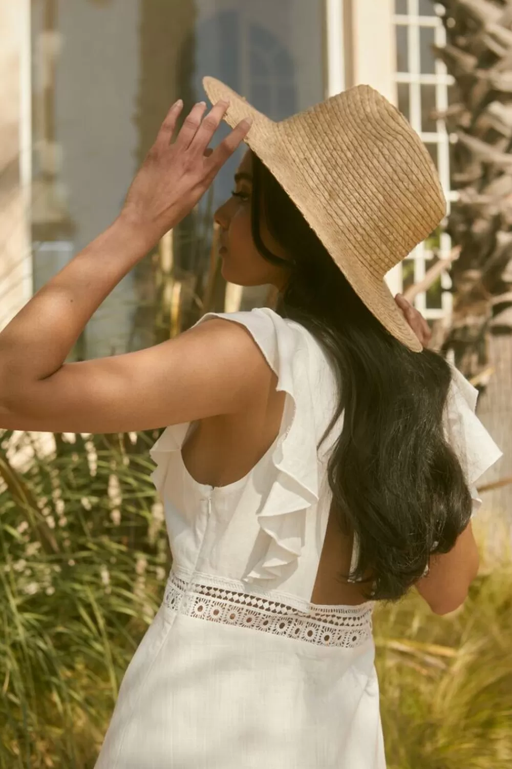Hats + Beanies>Forever 21 Premium Straw Pinched Panama Hat Natural