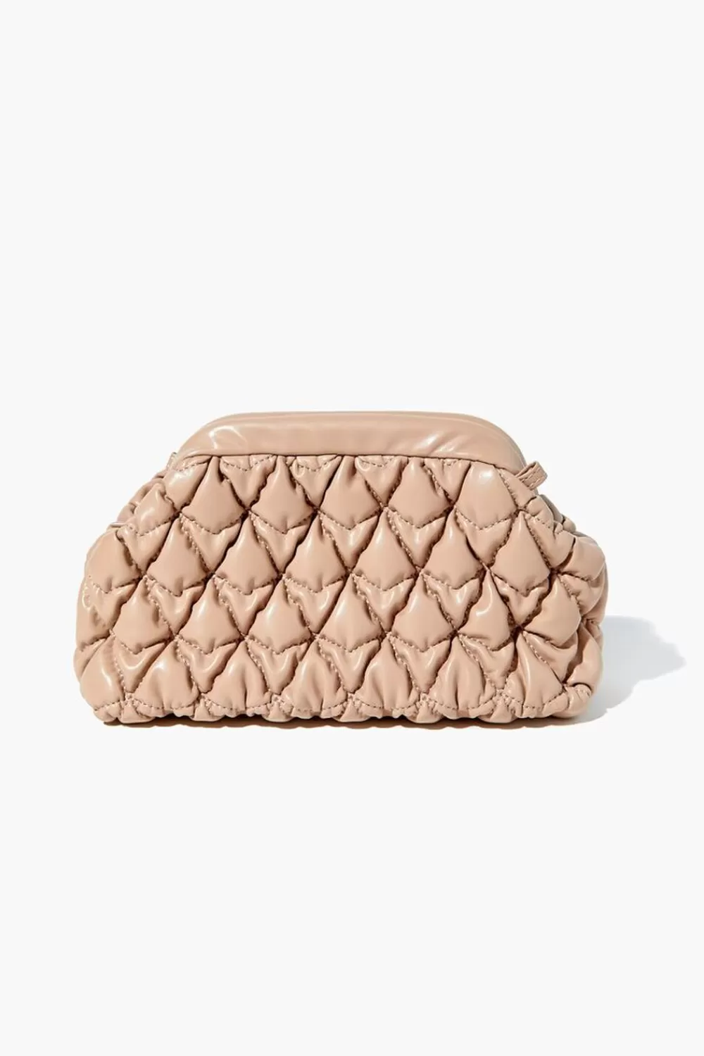Bags + Backpacks>Forever 21 Quilted Faux Leather Crossbody Bag Taupe