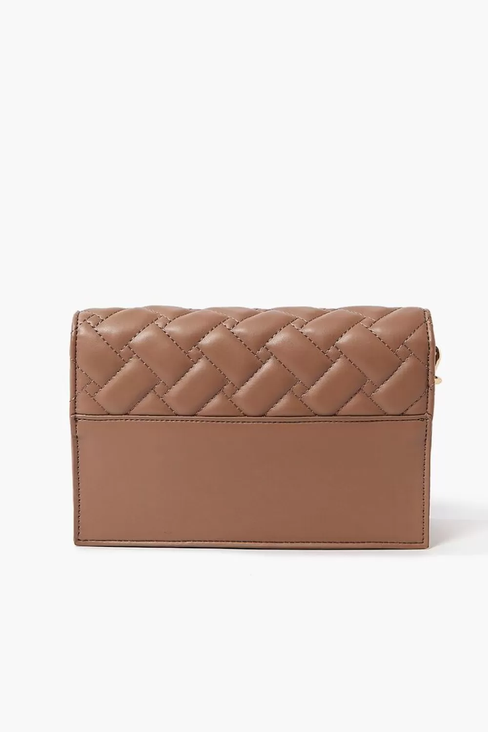 Bags + Backpacks>Forever 21 Quilted Faux Leather Crossbody Bag Taupe