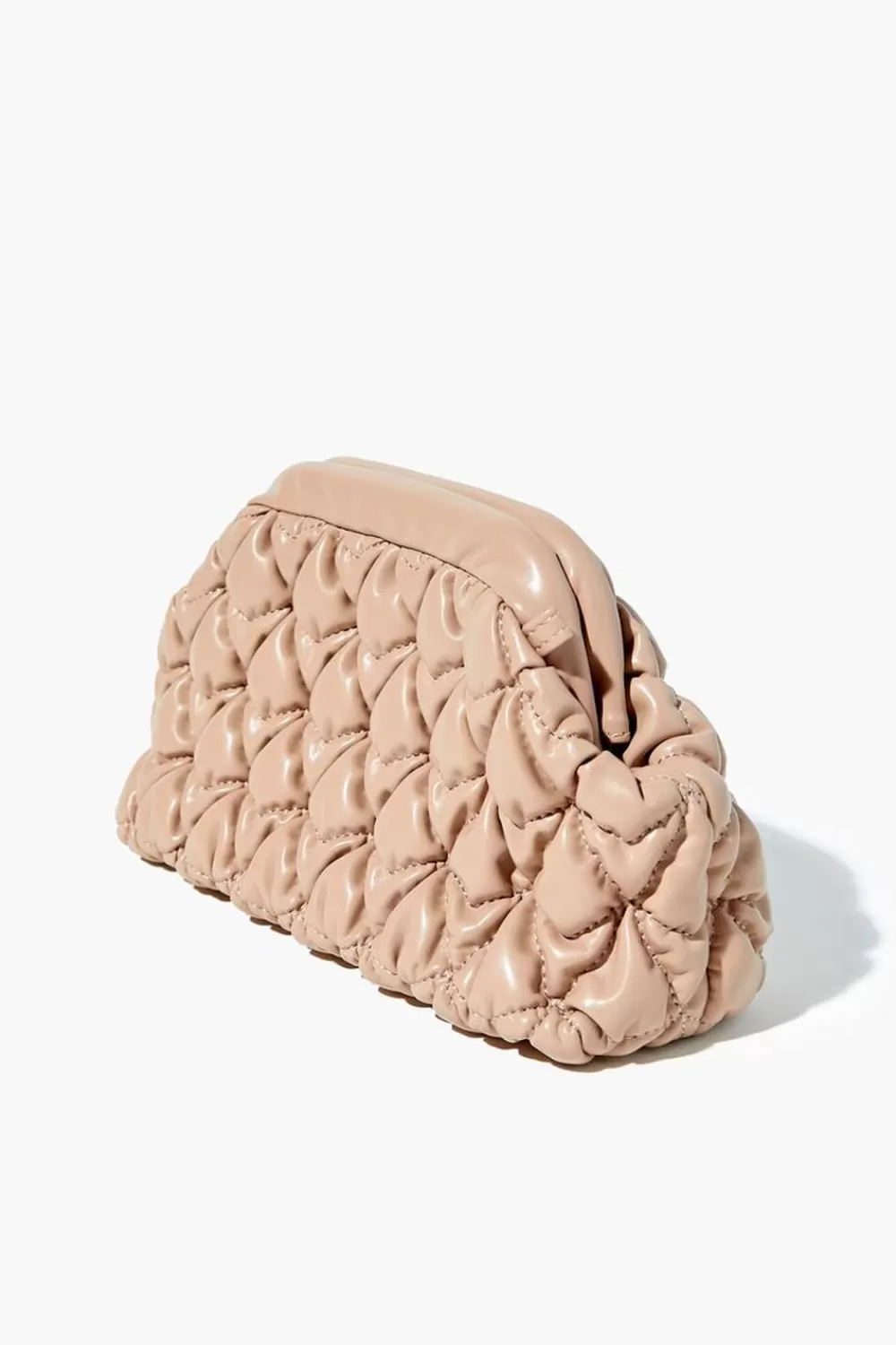 Bags + Backpacks>Forever 21 Quilted Faux Leather Crossbody Bag Taupe