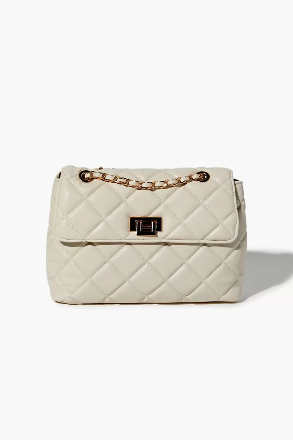 Bags + Backpacks>Forever 21 Quilted Faux Leather Handbag Cream
