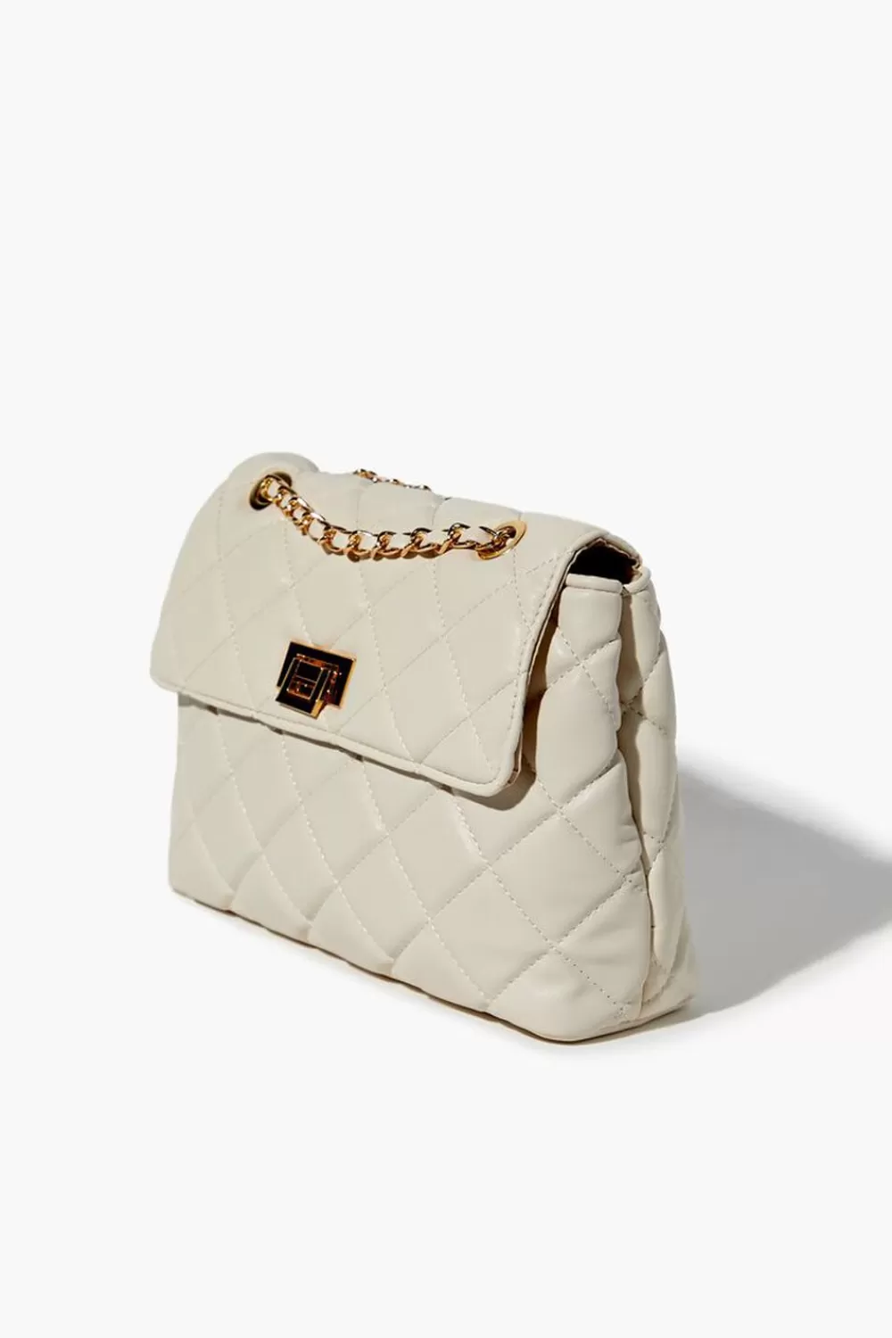 Bags + Backpacks>Forever 21 Quilted Faux Leather Handbag Cream