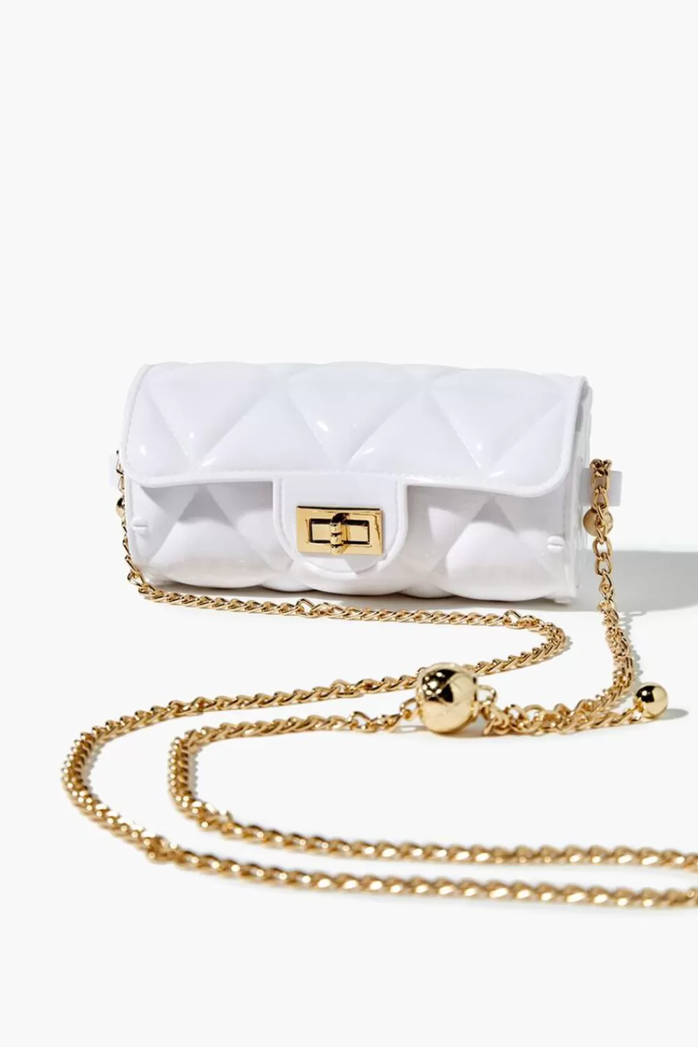Bags + Backpacks>Forever 21 Quilted Mini Crossbody Bag White