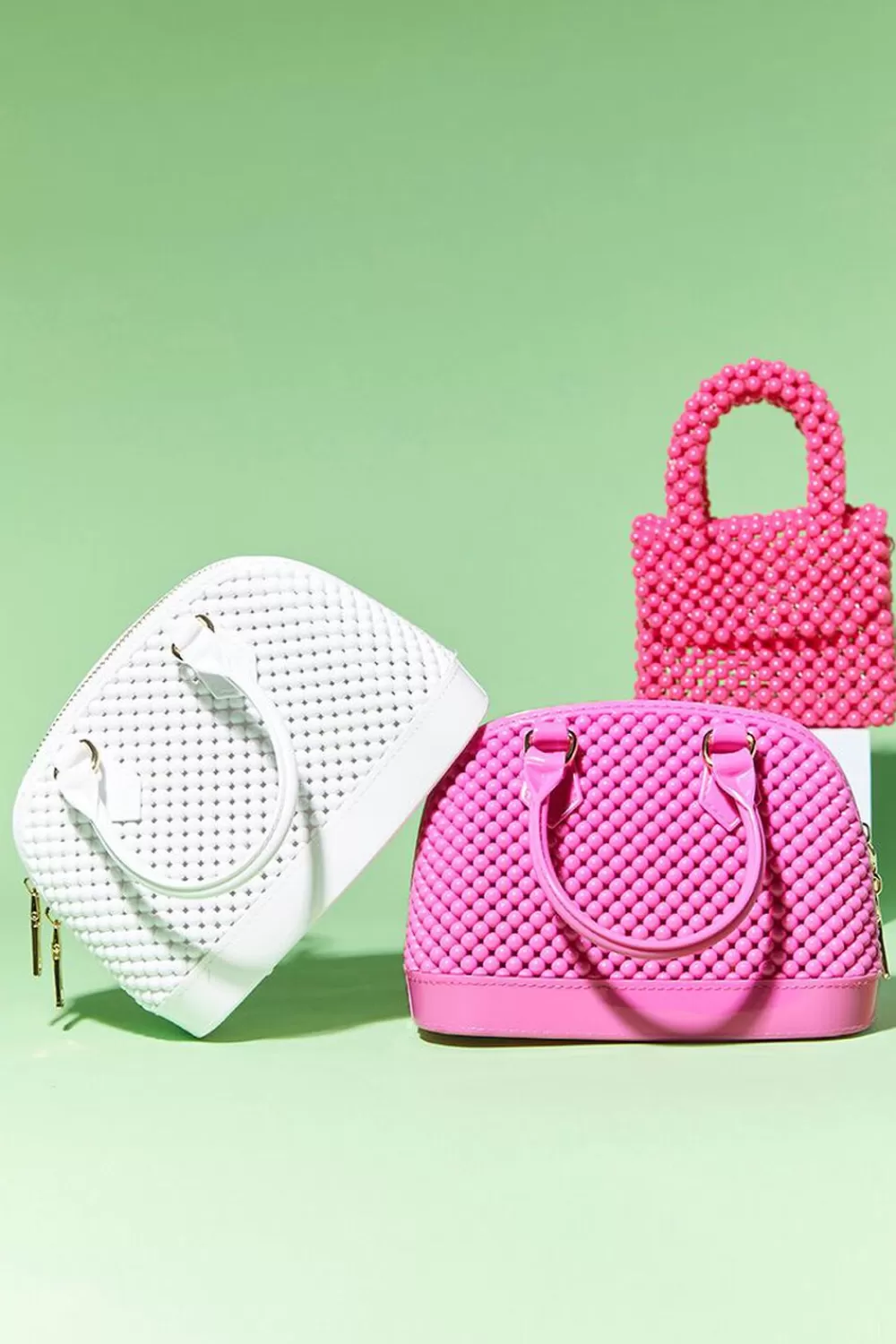 Bags + Backpacks>Forever 21 Quilted Satchel Bag Pink
