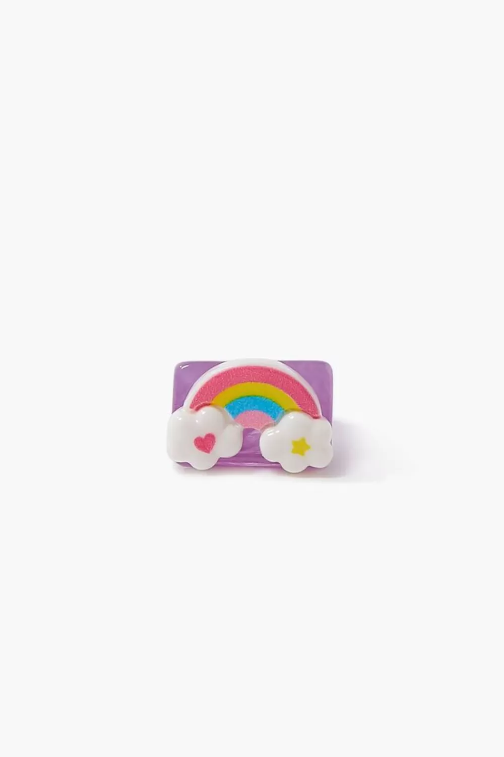 Rings>Forever 21 Rainbow Cocktail Ring Purple