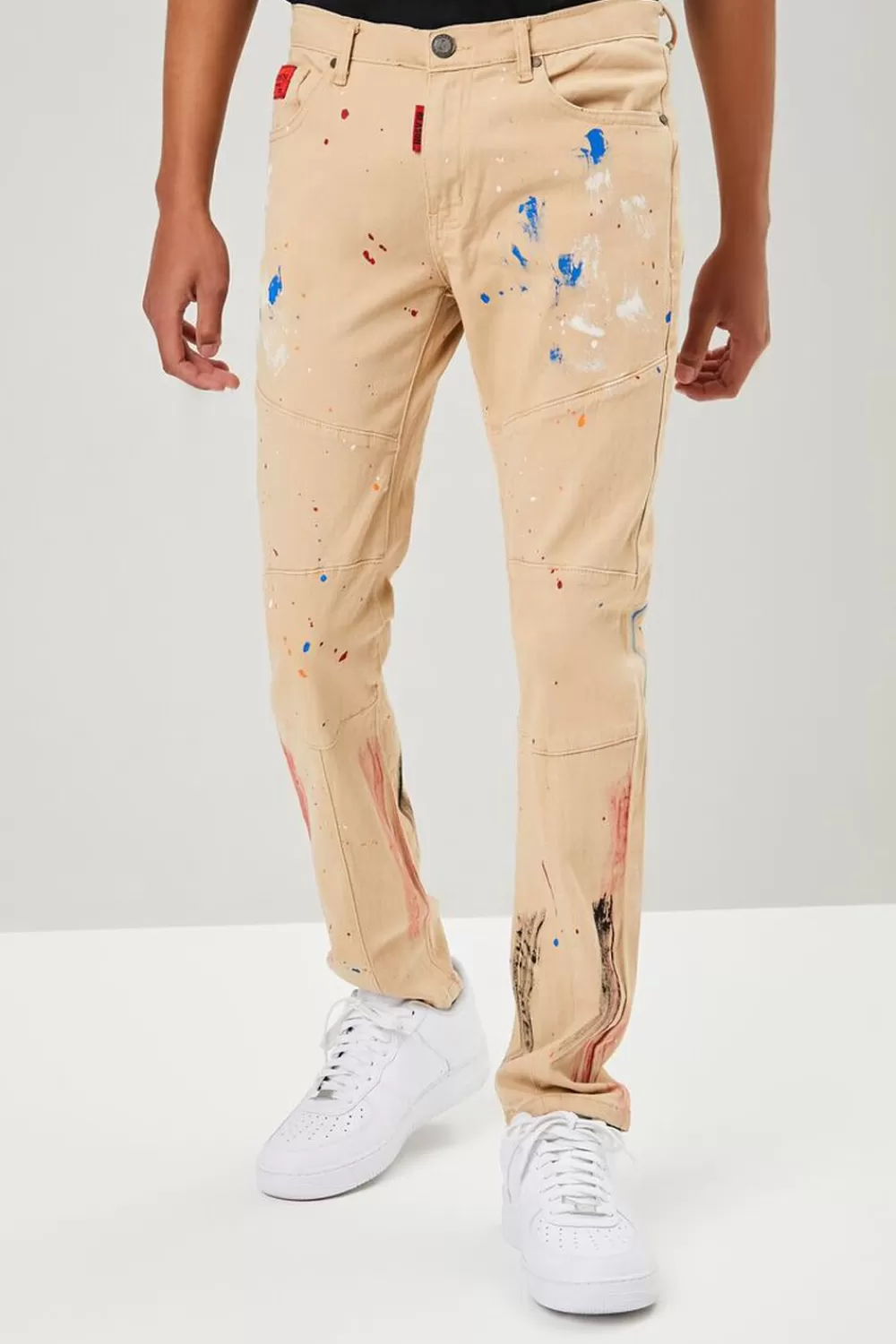 Jeans + Denim>Forever 21 Reason Paint Splatter Pants Khaki