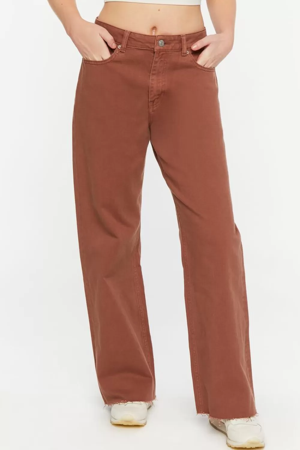 Matching Sets>Forever 21 Recycled Cotton 90S-Fit High-Rise Jeans Brown