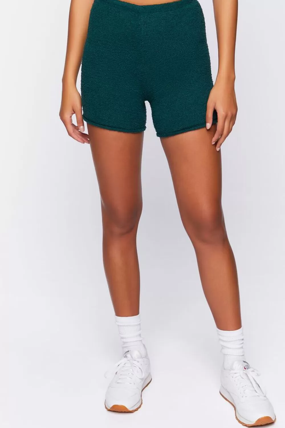 Matching Sets>Forever 21 Reebok Classics Cozy Legging Shorts Hunter Green