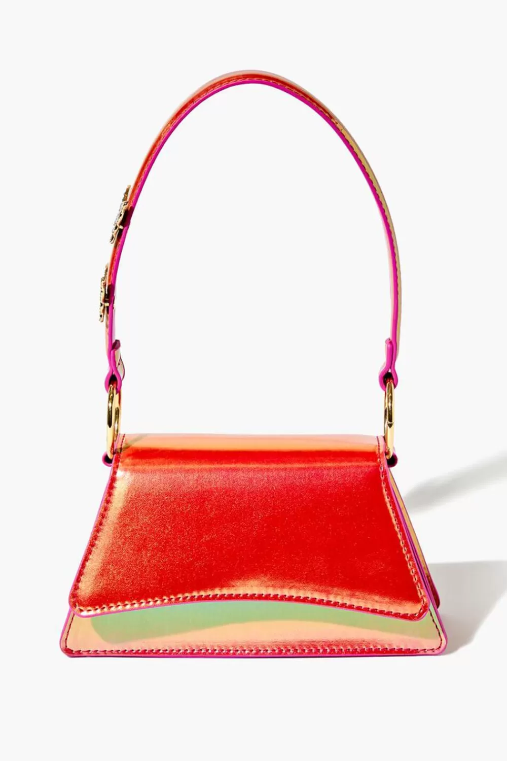 Bags + Backpacks>Forever 21 Rhinestone Butterfly Baguette Bag Pink
