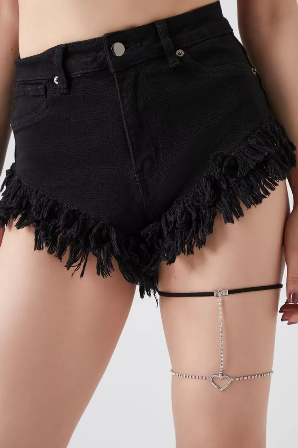 Body Jewelry>Forever 21 Rhinestone Thigh Garter Chain Silver