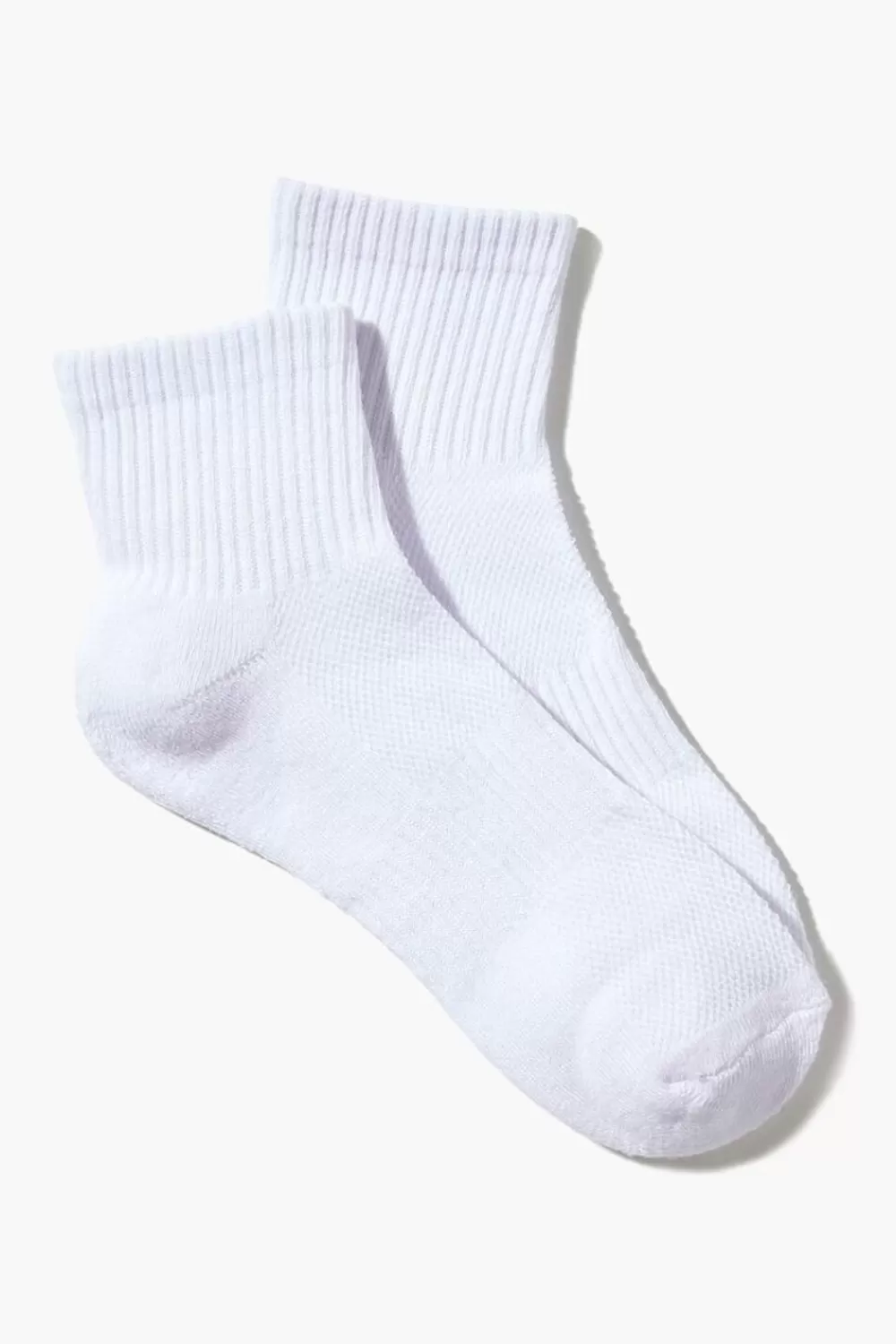 Socks + Tights>Forever 21 Ribbed Crew Socks White