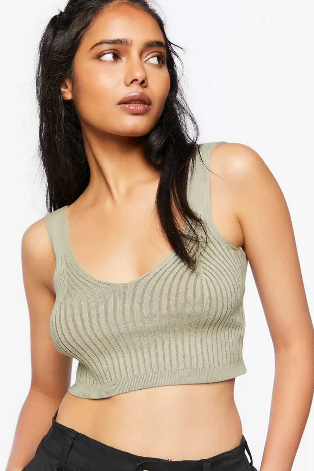 Forever 21 Ribbed Sweater-Knit Crop Top | Women Tops