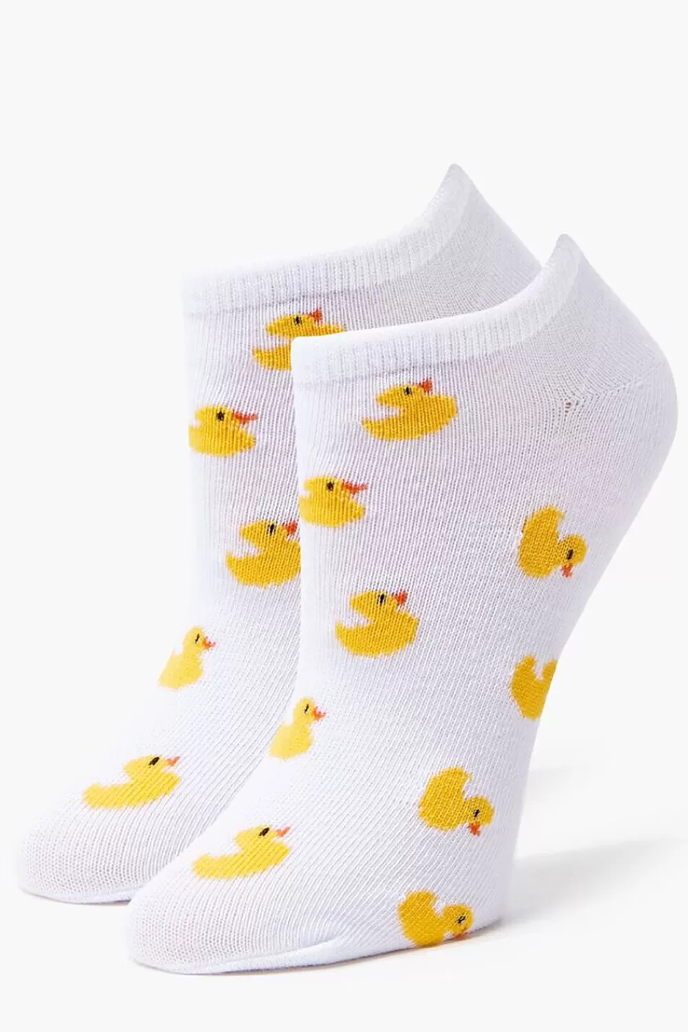 Socks + Tights>Forever 21 Rubber Duck Ankle Socks White/Multi