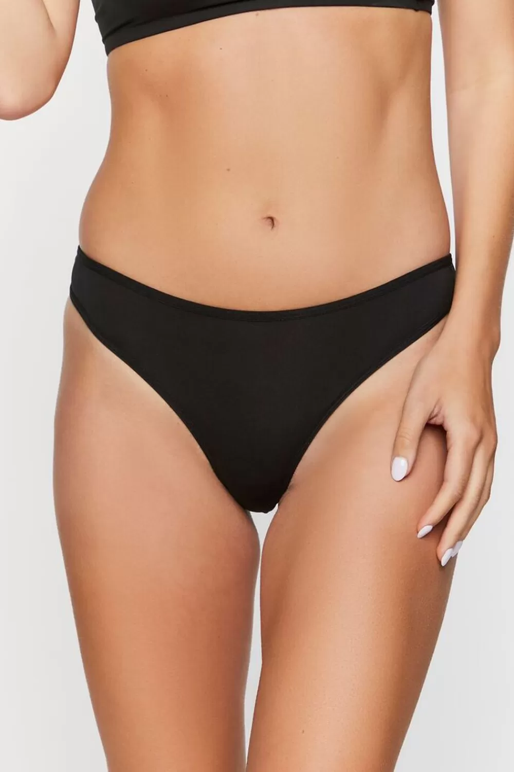 Loungewear>Forever 21 Ruched Cheeky Panties Black