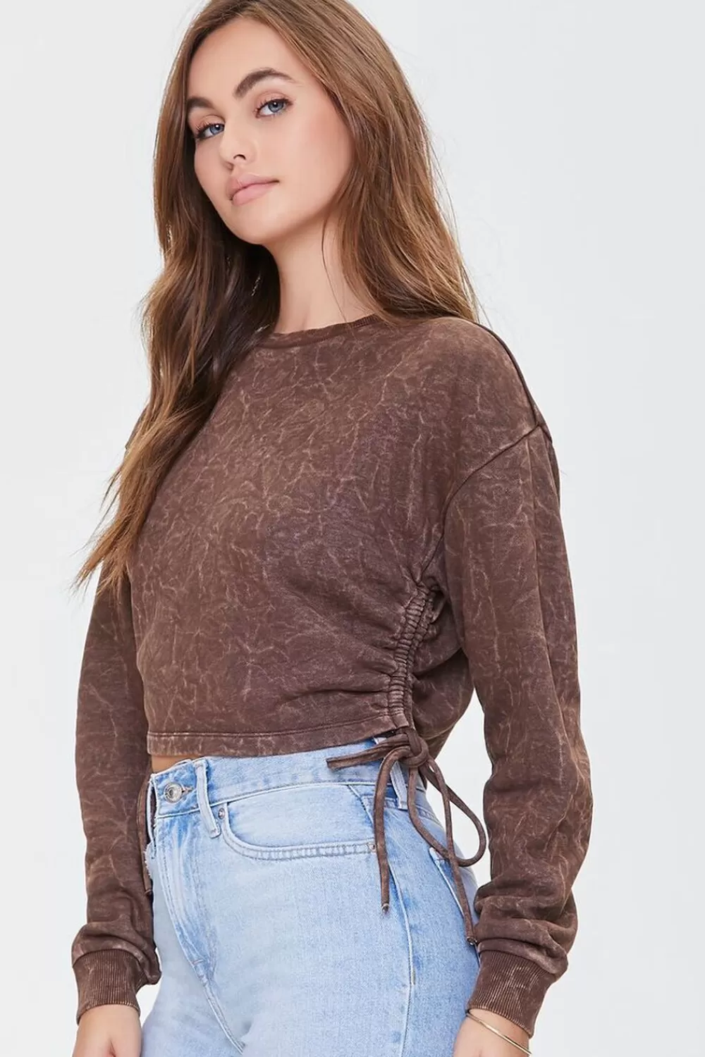 Forever 21 Ruched Drawstring Crop Top | Women Tops