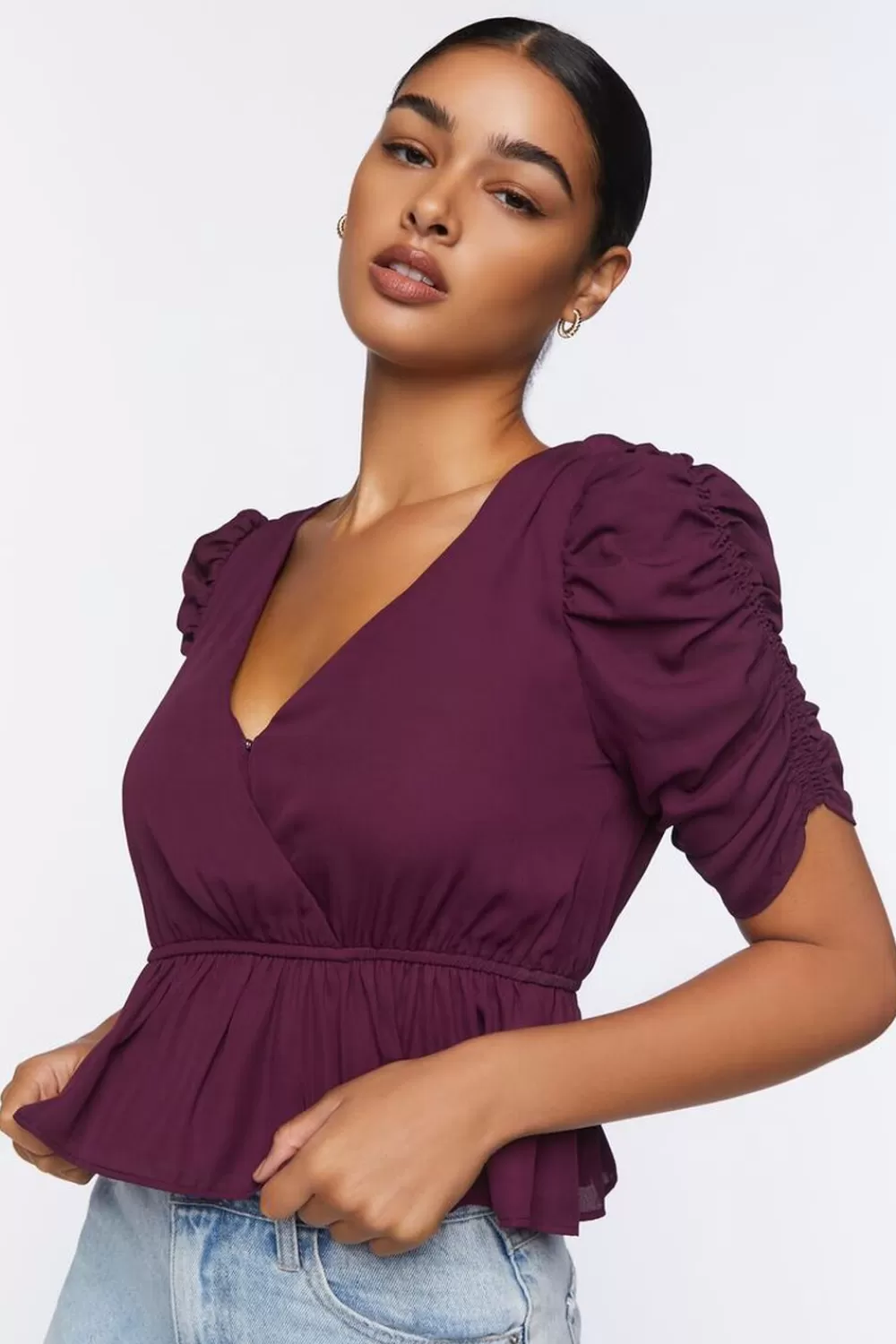 Forever 21 Ruffle Puff-Sleeve Top | Women Tops